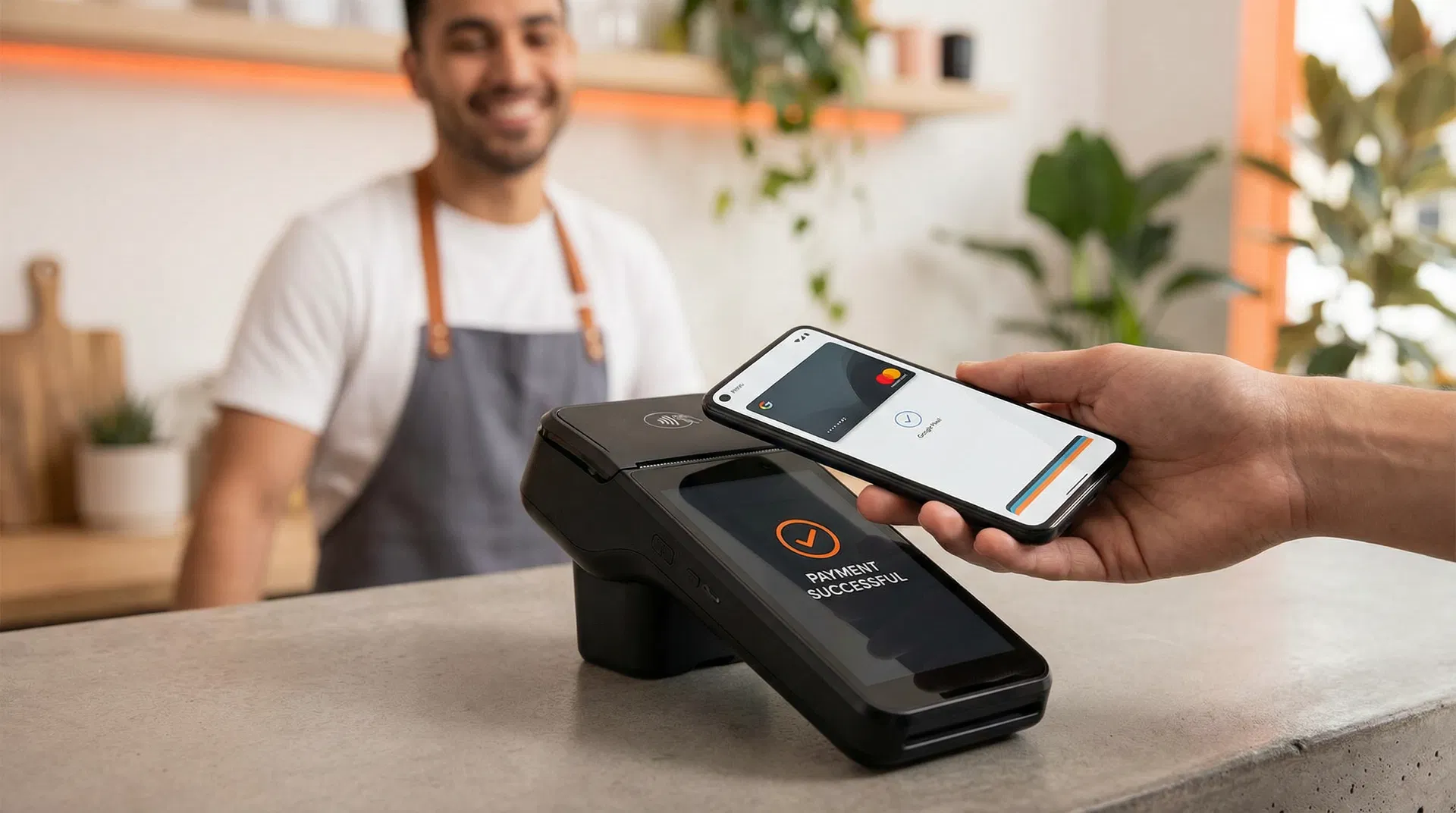 Modern contactless payment terminal