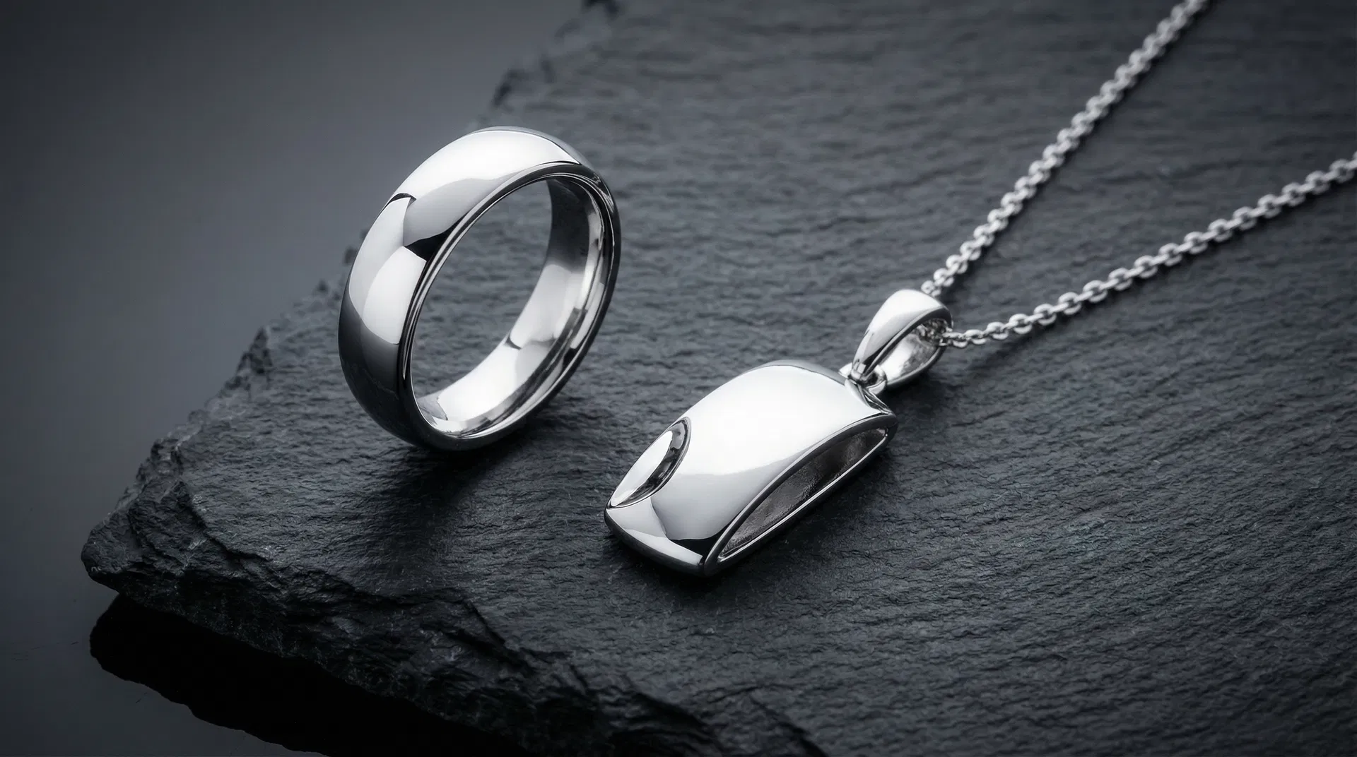 Rhodium plated jewellery