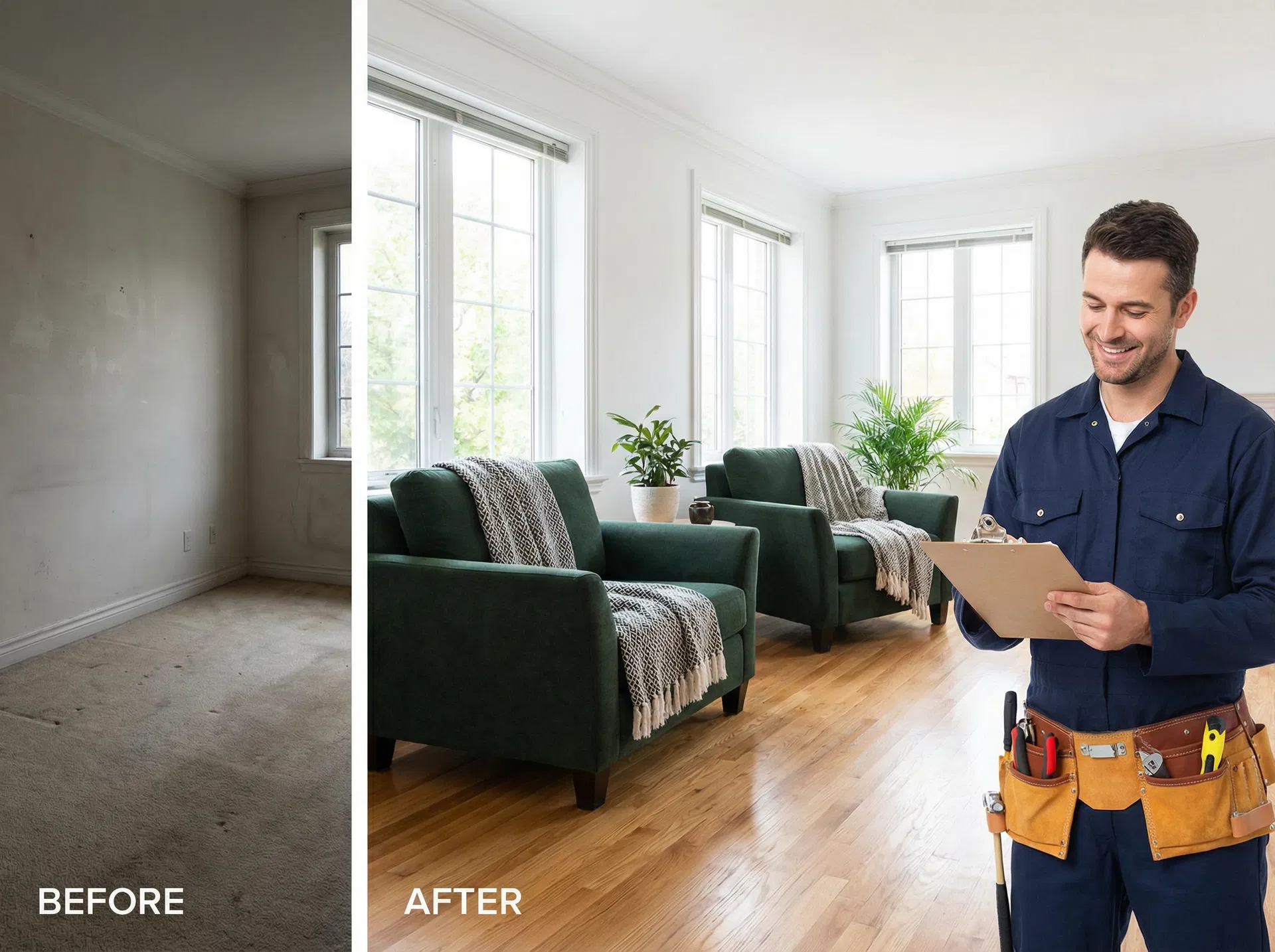 Freshly renovated home interior