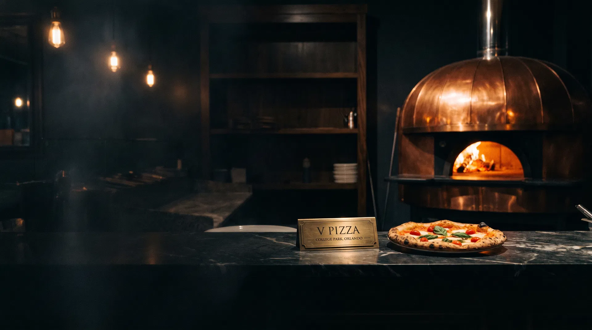 V Pizza wood-fired oven, College Park