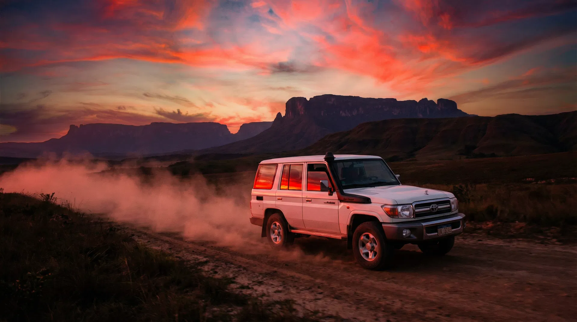 Toyota Land Cruiser en la Gran Sabana venezolana