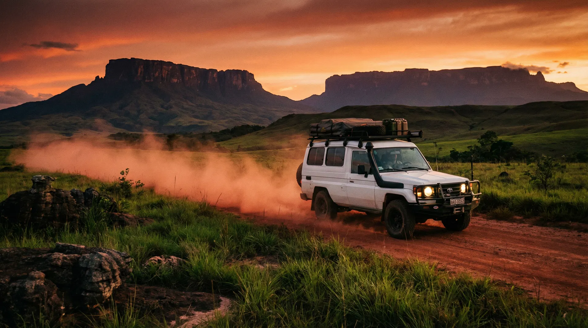 Toyota Land Cruiser en la Gran Sabana de Venezuela