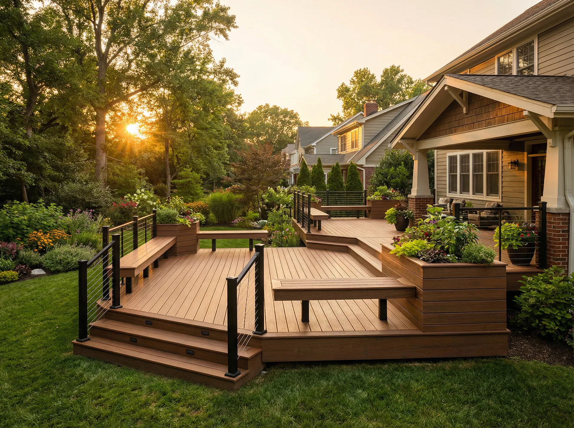 Multi-Level Composite Deck