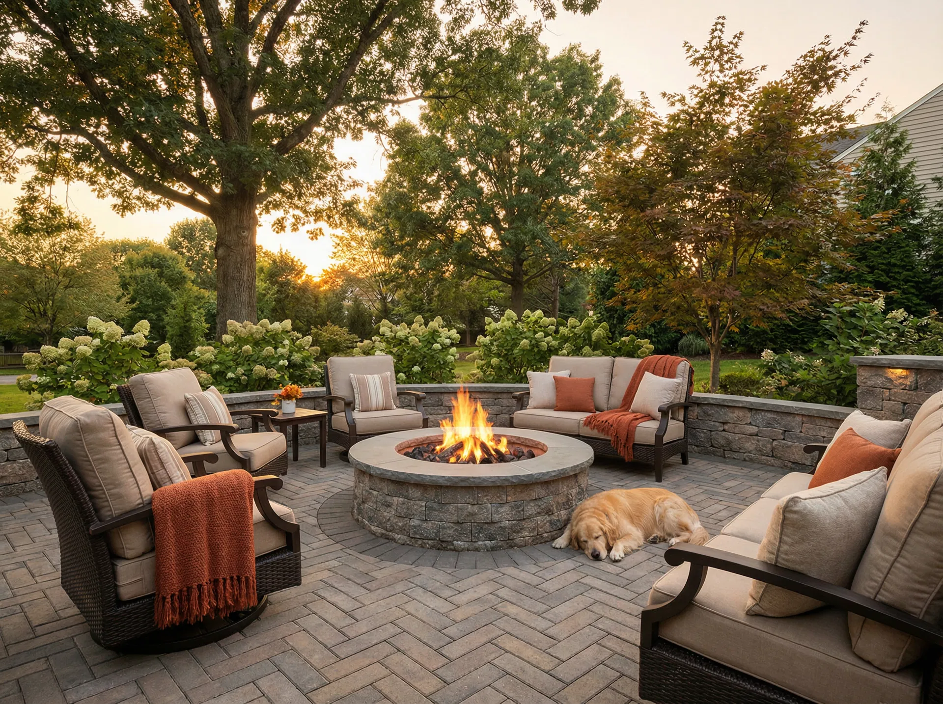 Herringbone Paver Patio