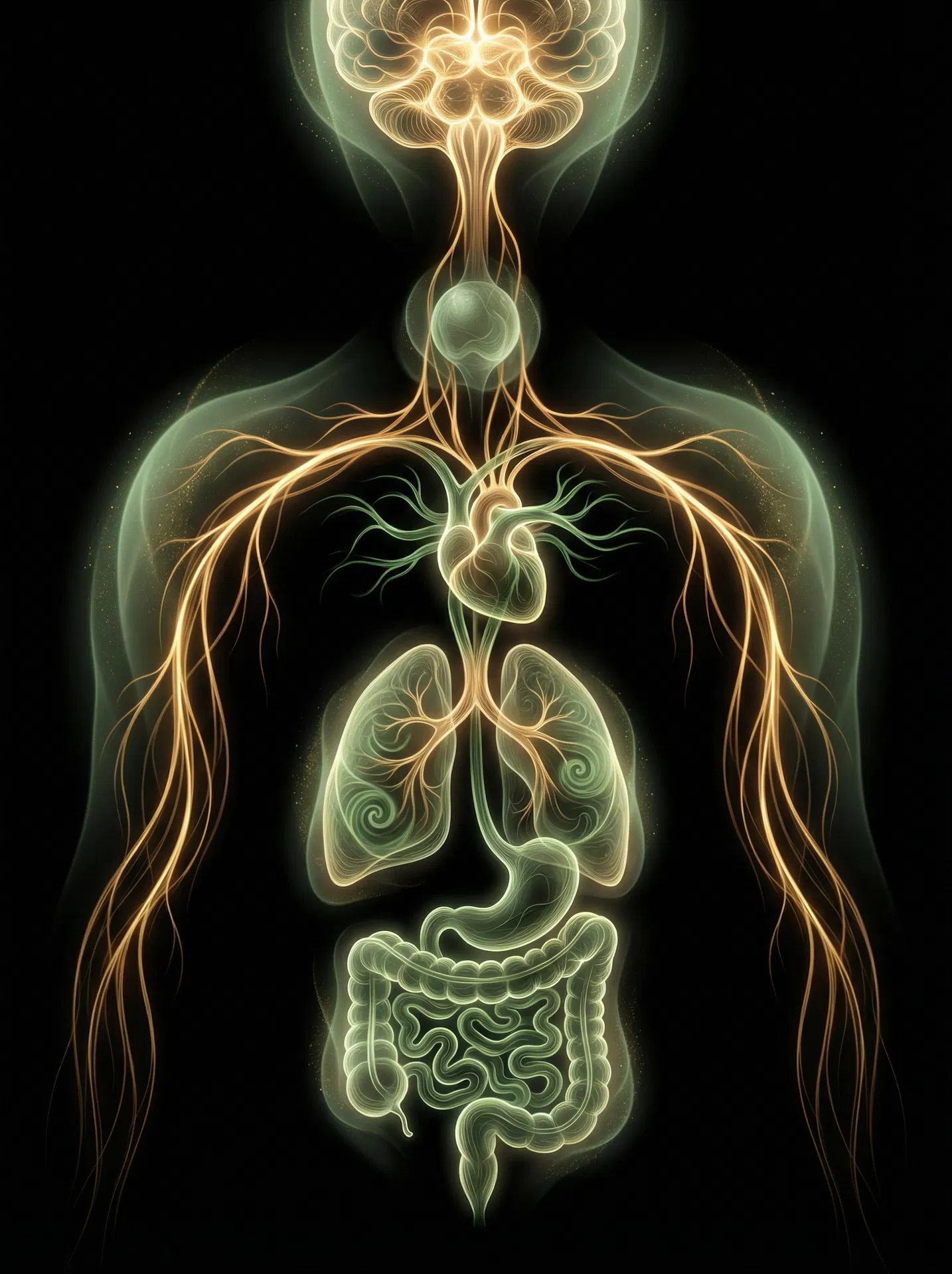 The vagus nerve pathway through the body