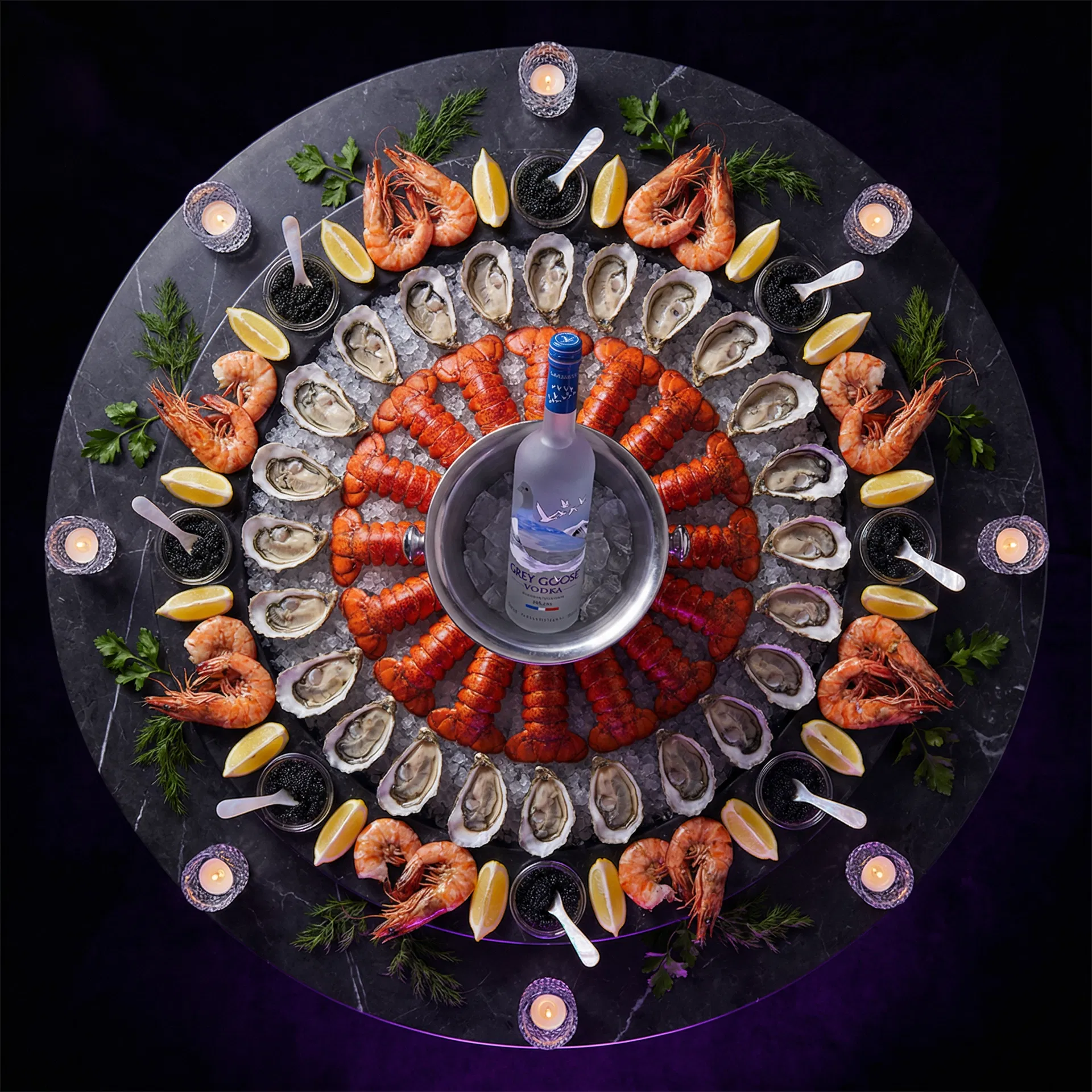 VIP Seafood Platter with Grey Goose