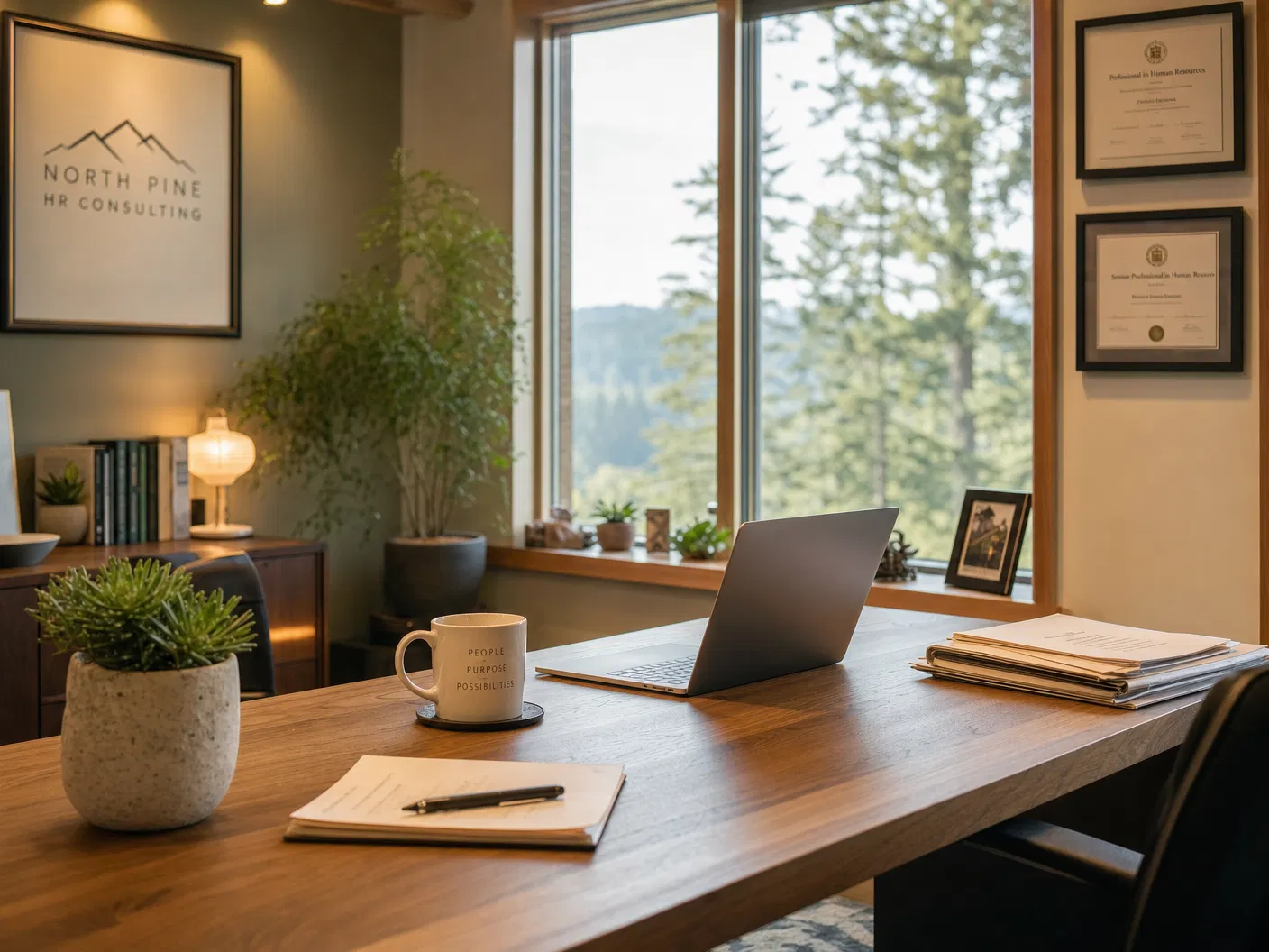 Professional HR consulting workspace
