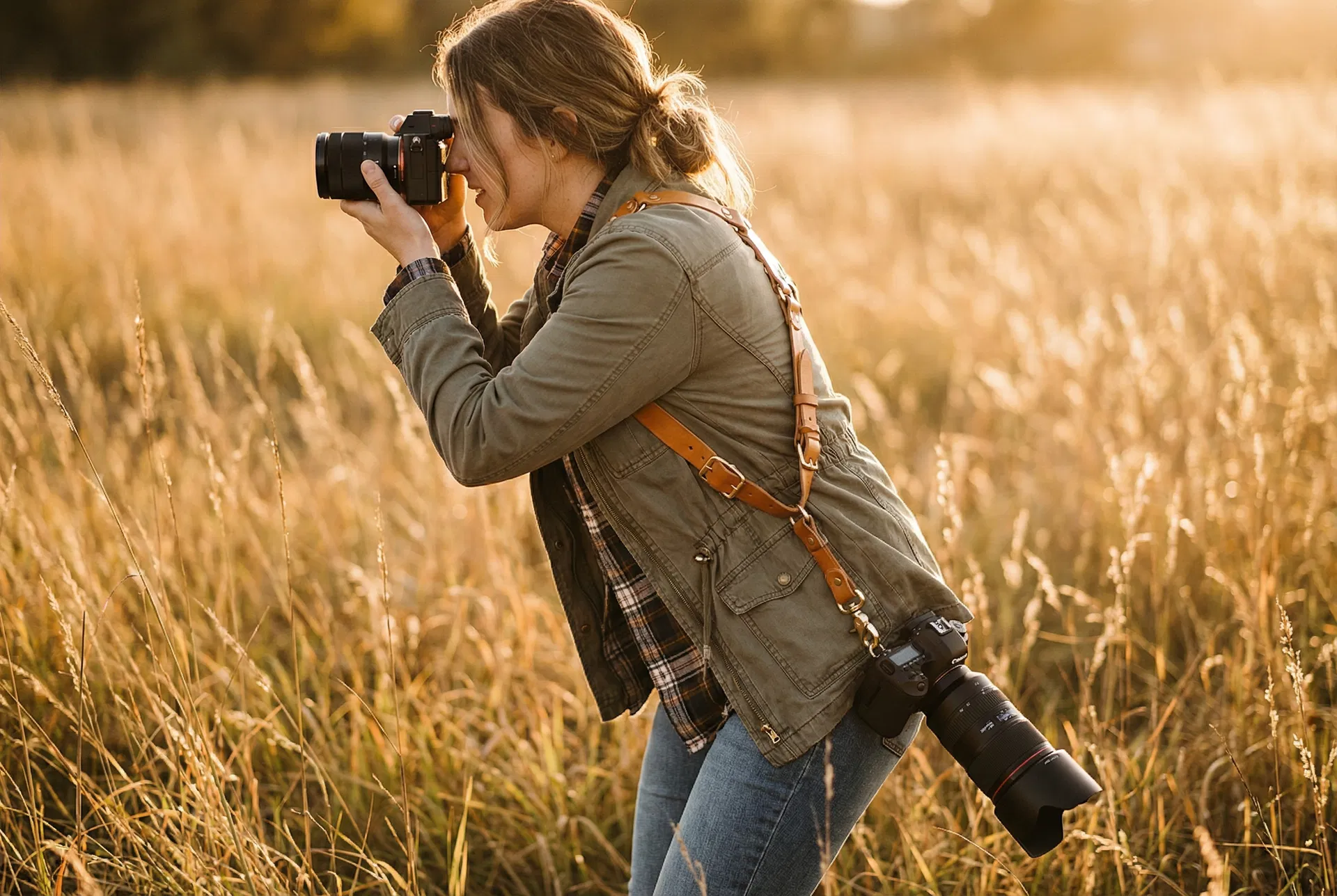 Photographer using the Lone Bandit in the field
