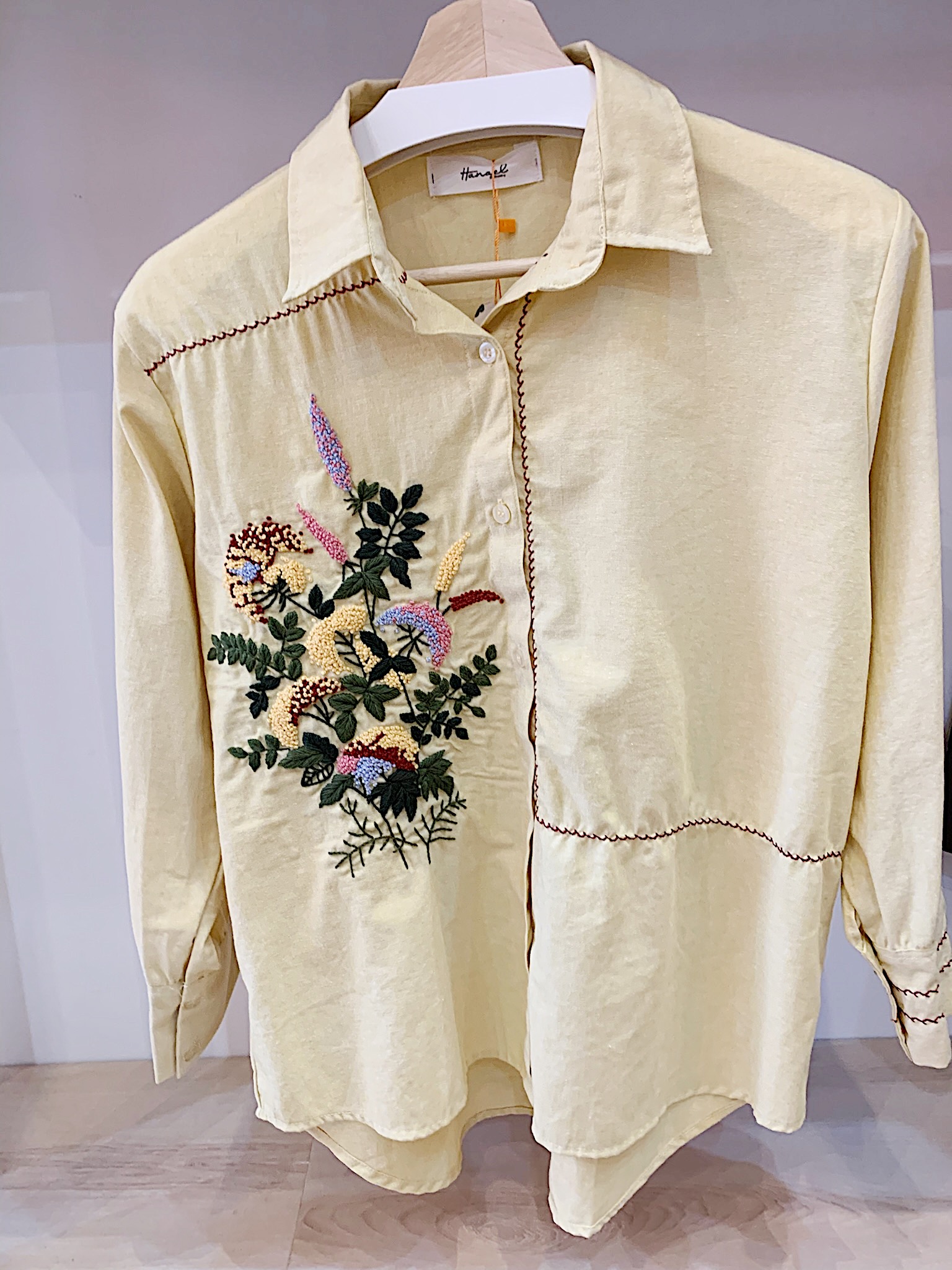 Shirt Pastel Floral Pomeranian