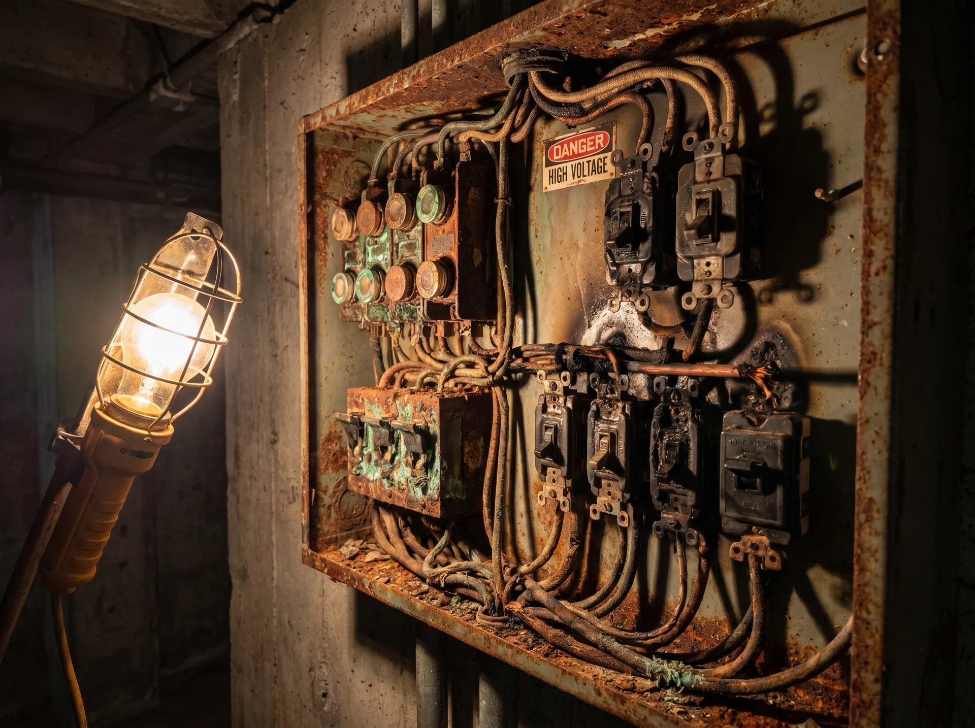 Dangerous outdated electrical panel