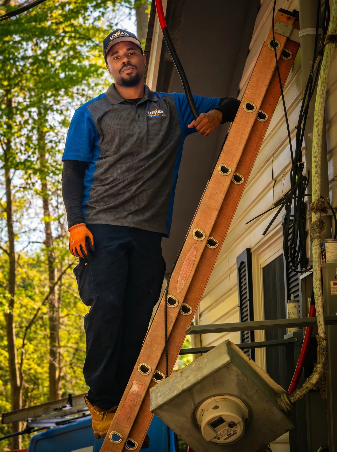 Kelvin Lomax — Founder of Lomax Electrical Services, on the job