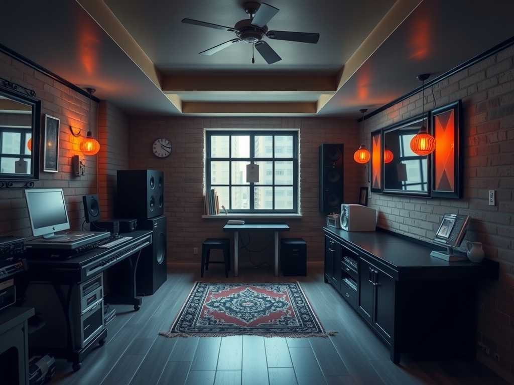 The Beat Lab Basement room design