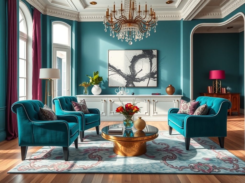 Moody Jewel-Tone Dining Room room design