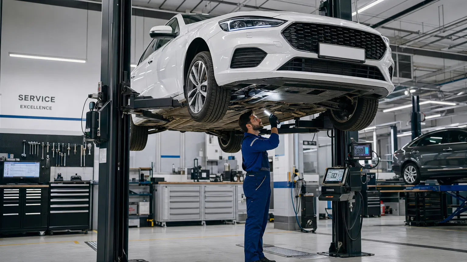 سيارة في الصيانة