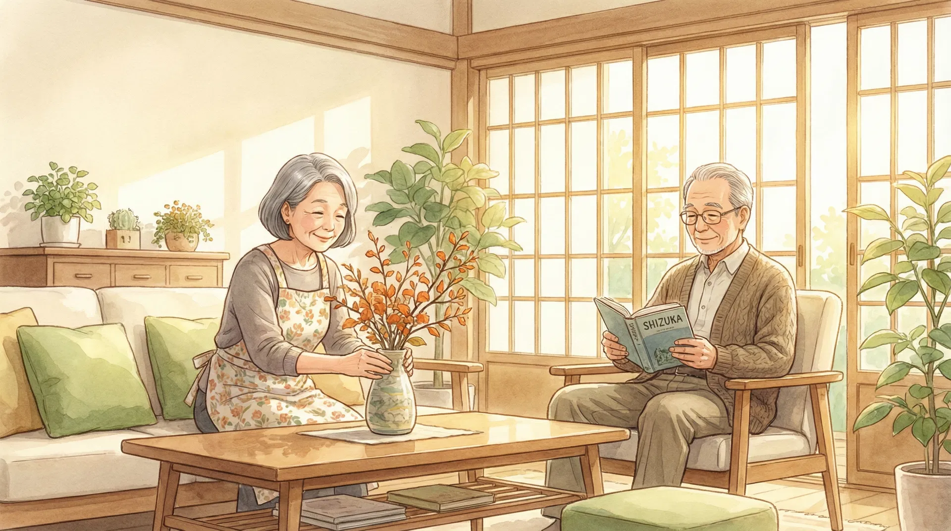 笑顔で暮らしを楽しむシニア夫婦