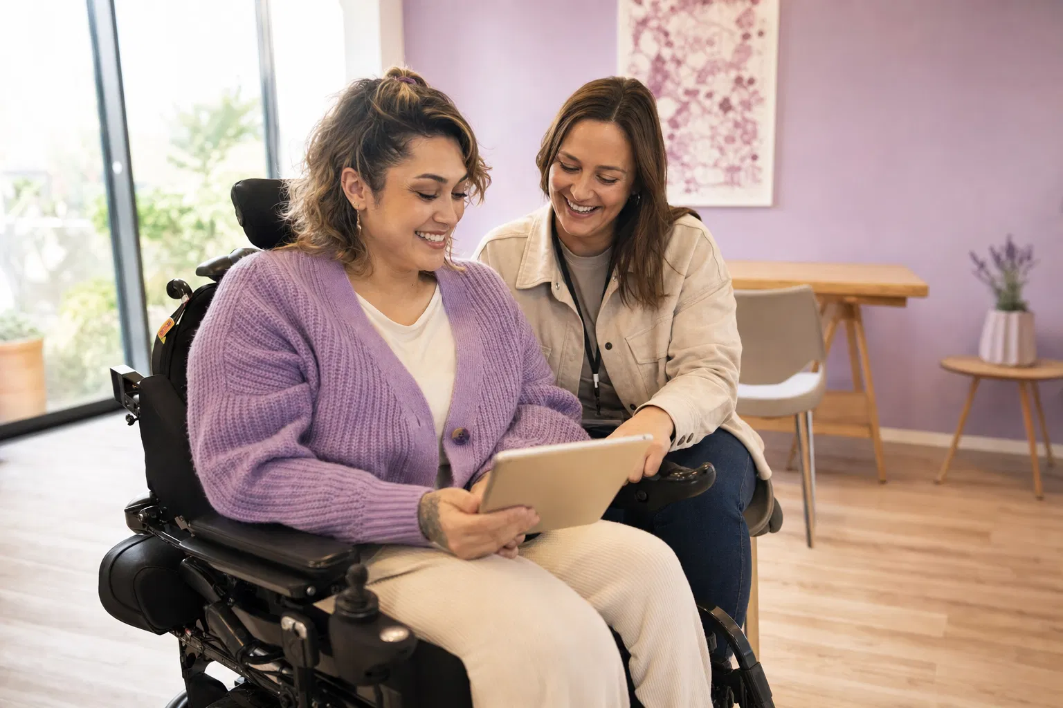 NDIS participant with support coordinator