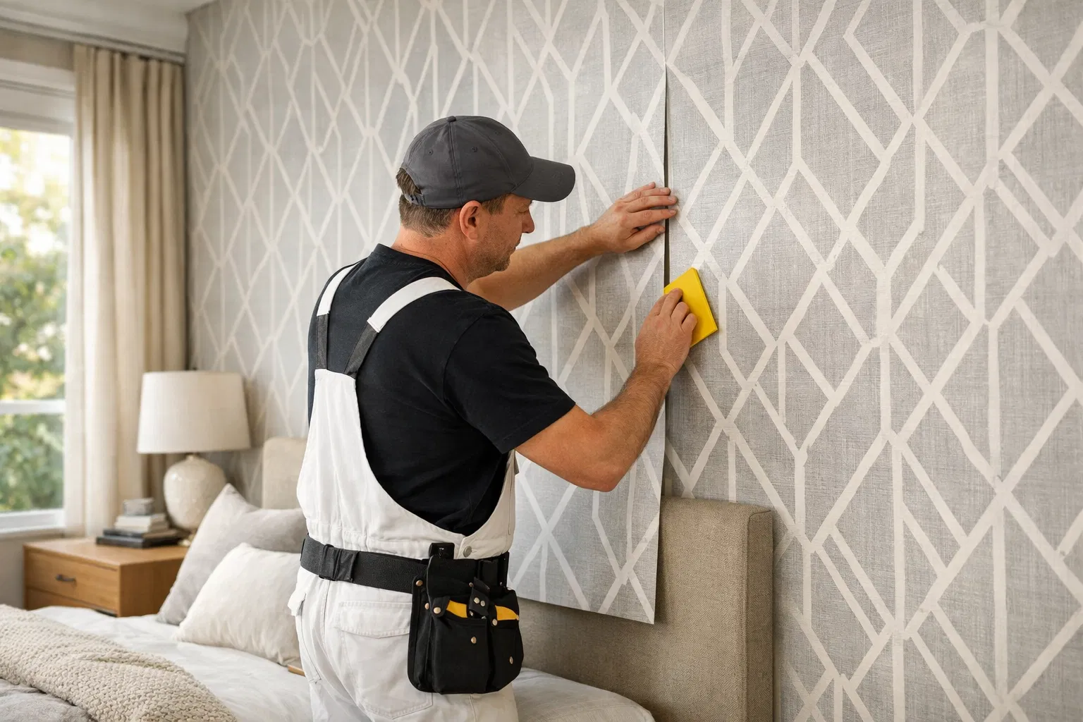 Professional wallpaper installation