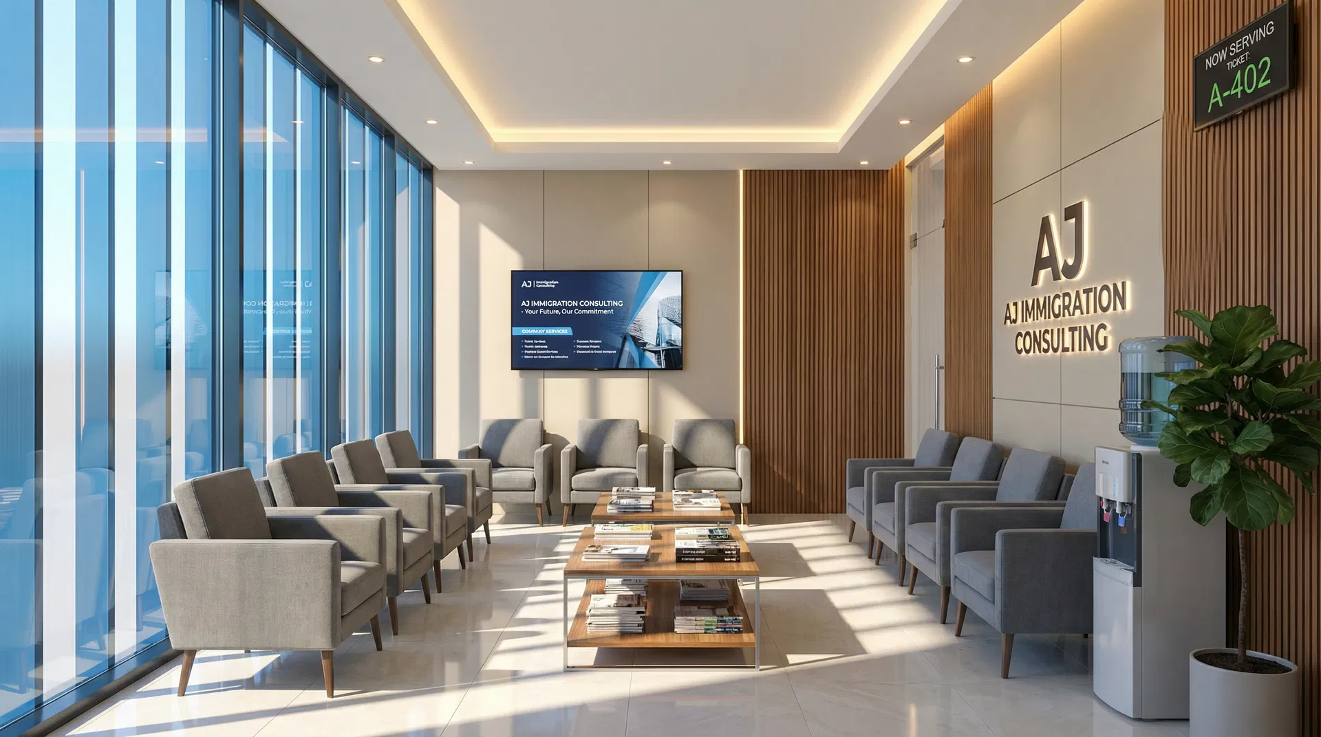 Salle d'attente clients