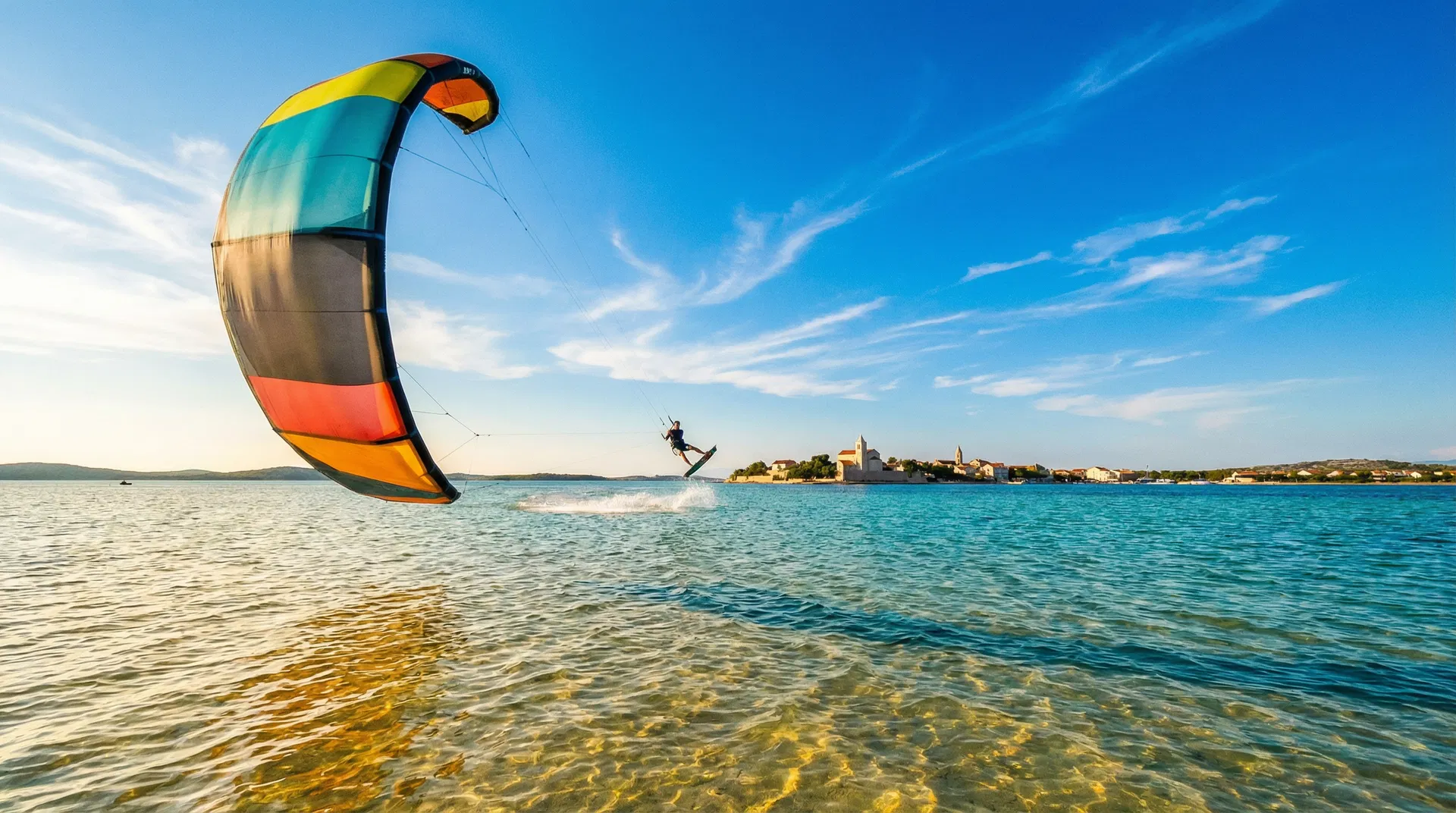 Kitesurfen in Nin, Kroatien