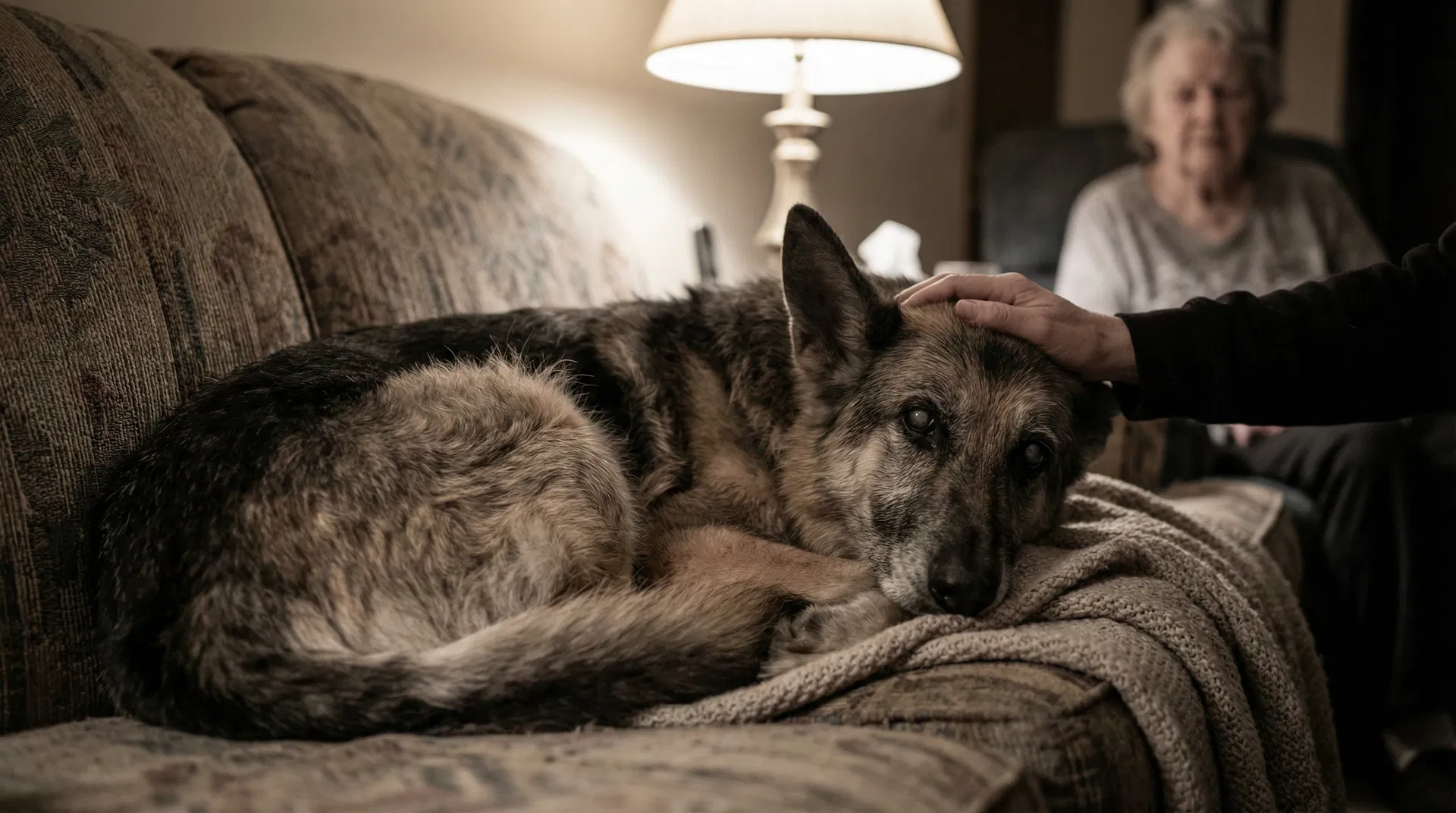 Unavený pes bez vitality