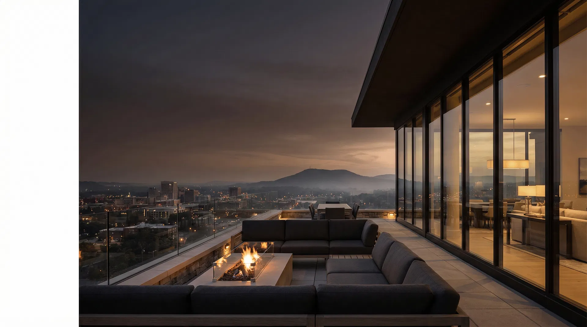 Luxury Chattanooga skyline at dusk