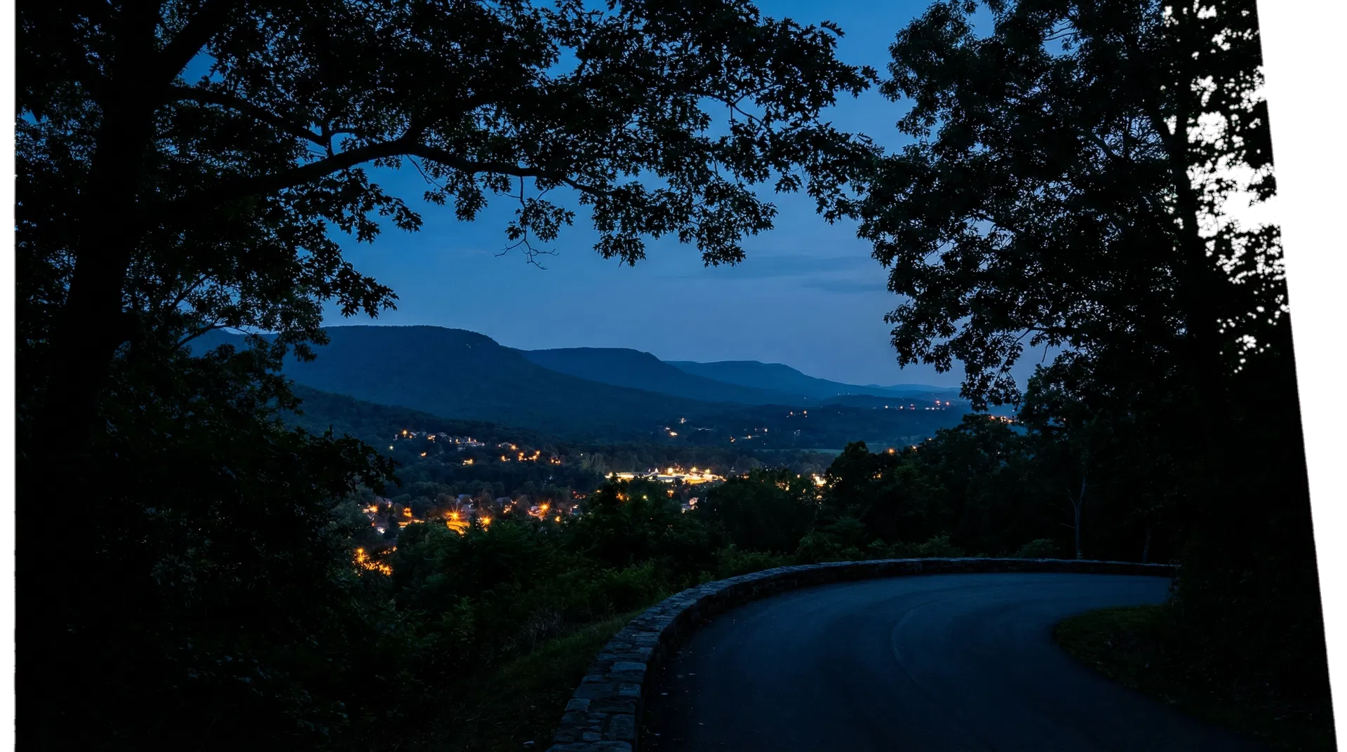 Scenic ridge evening view