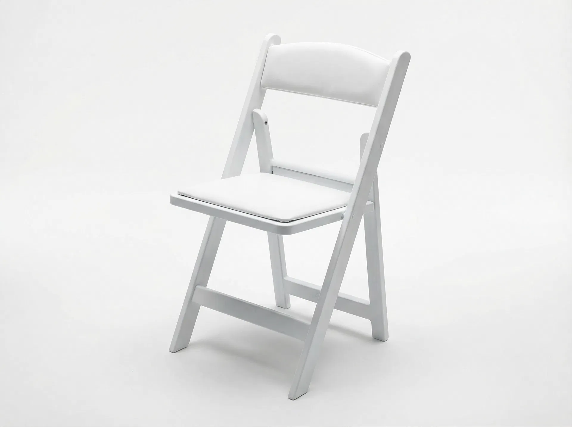 White Padded Folding Chair