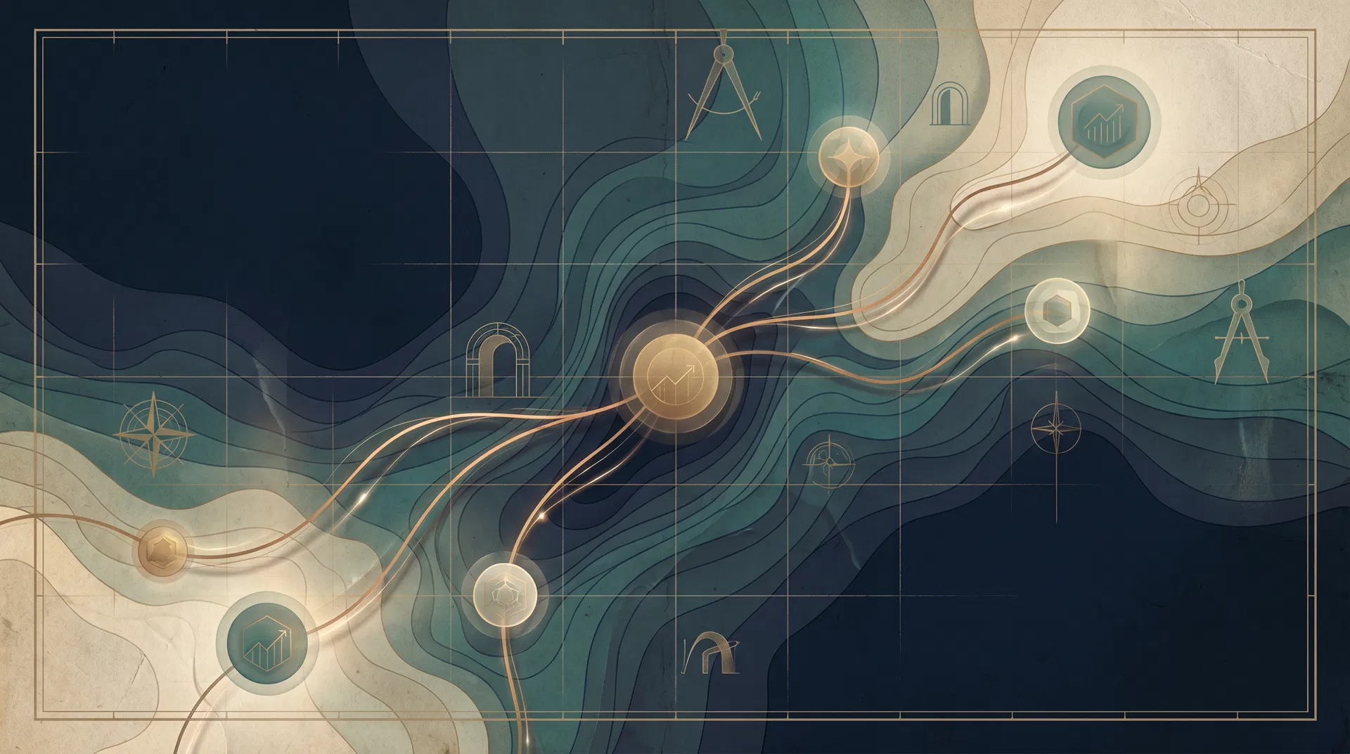 Abstract roadmap blueprint background