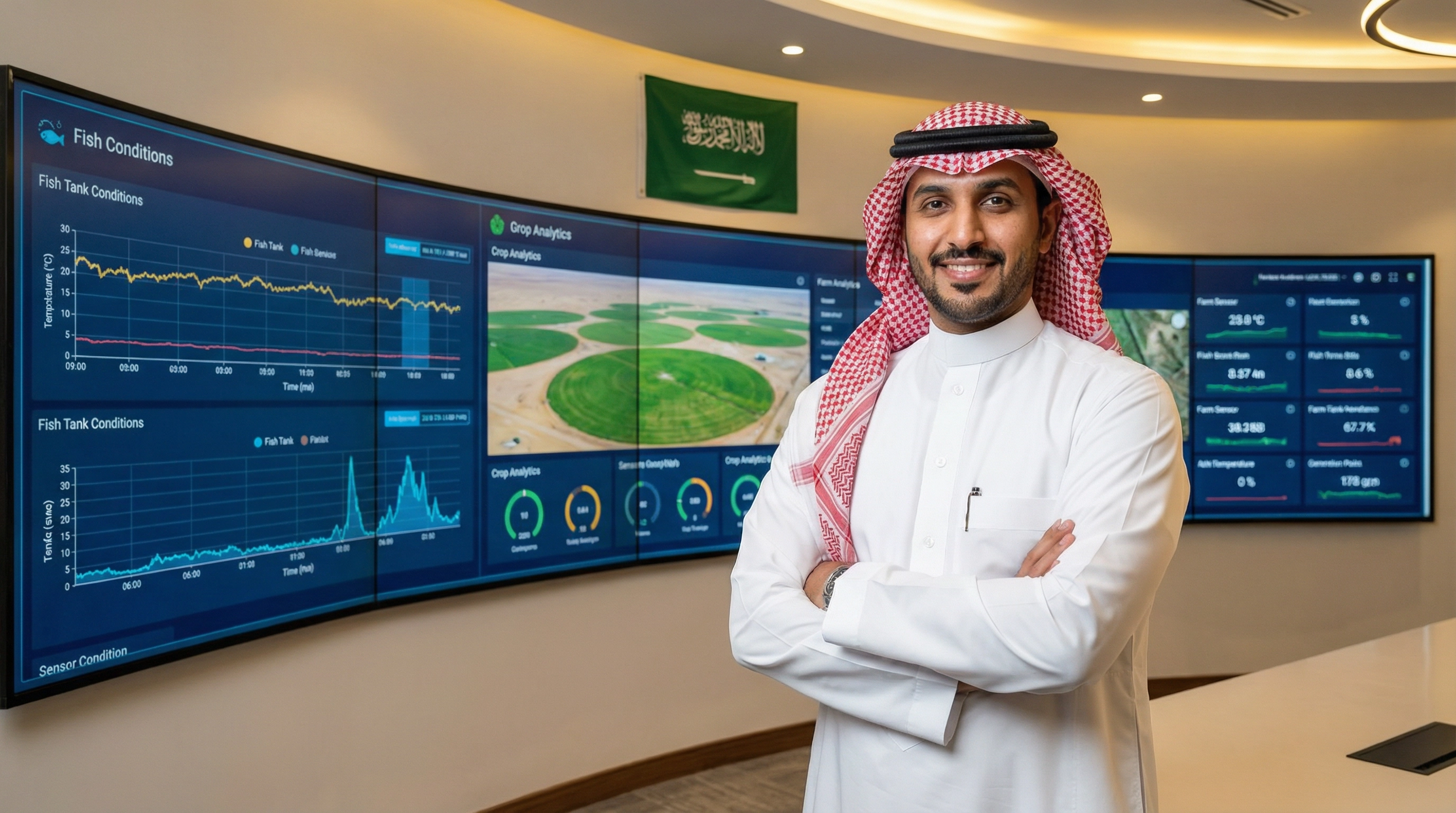 منشآت الاستزراع السمكي في مجمع وصال الزراعي المتكامل — الدوادمي، المملكة العربية السعودية