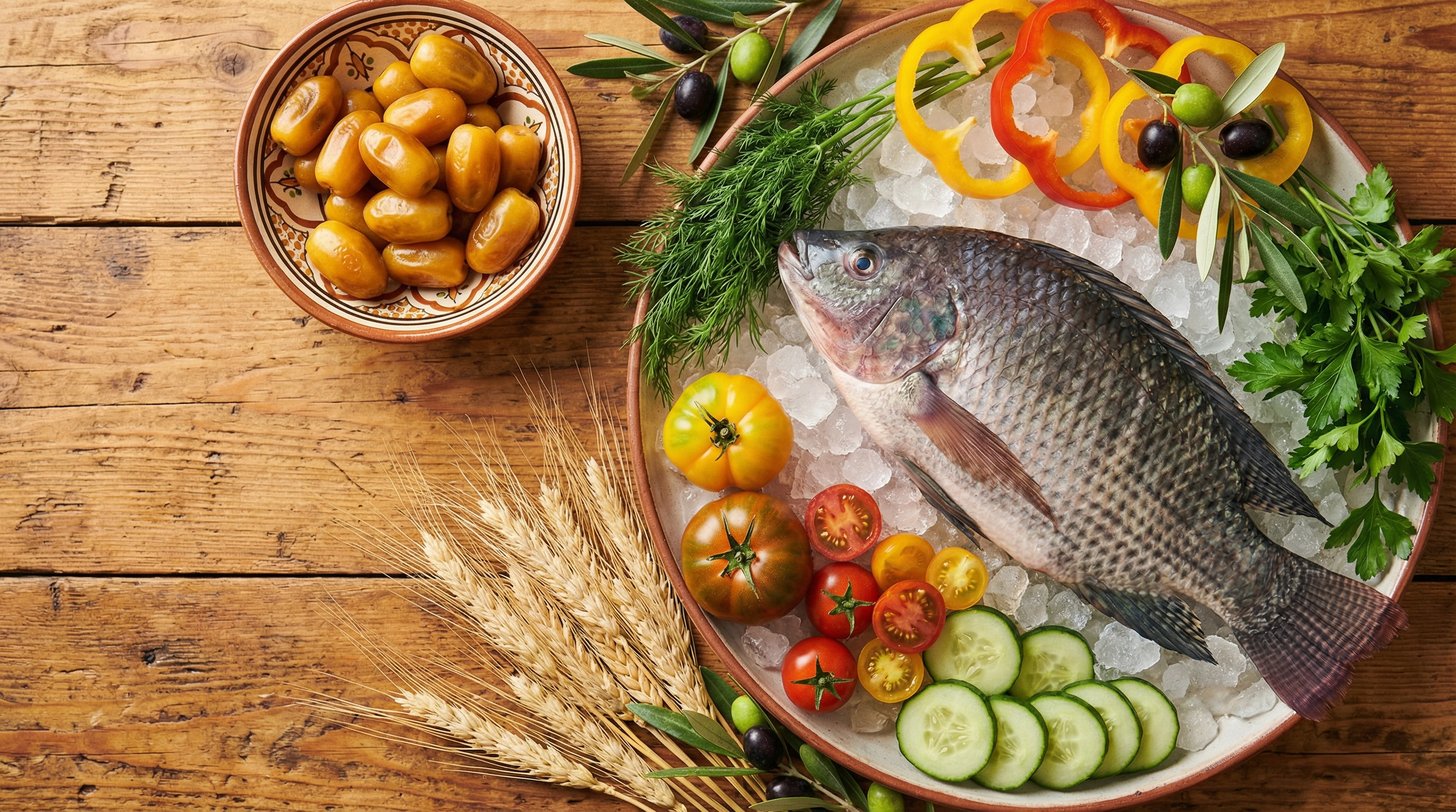 منتجات شركة وصال العالم الزراعية من أسماك طازجة وخضروات وثمار