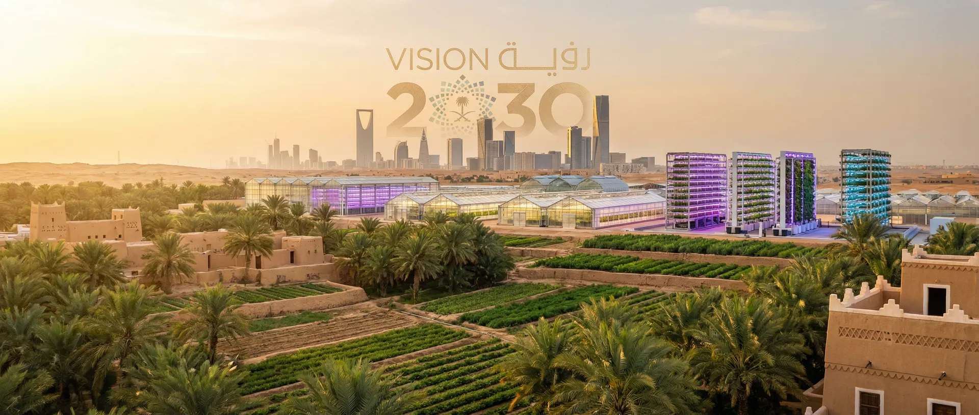 مشهد يعكس رؤية المملكة 2030 لتطوير القطاع الزراعي وتحقيق الأمن الغذائي