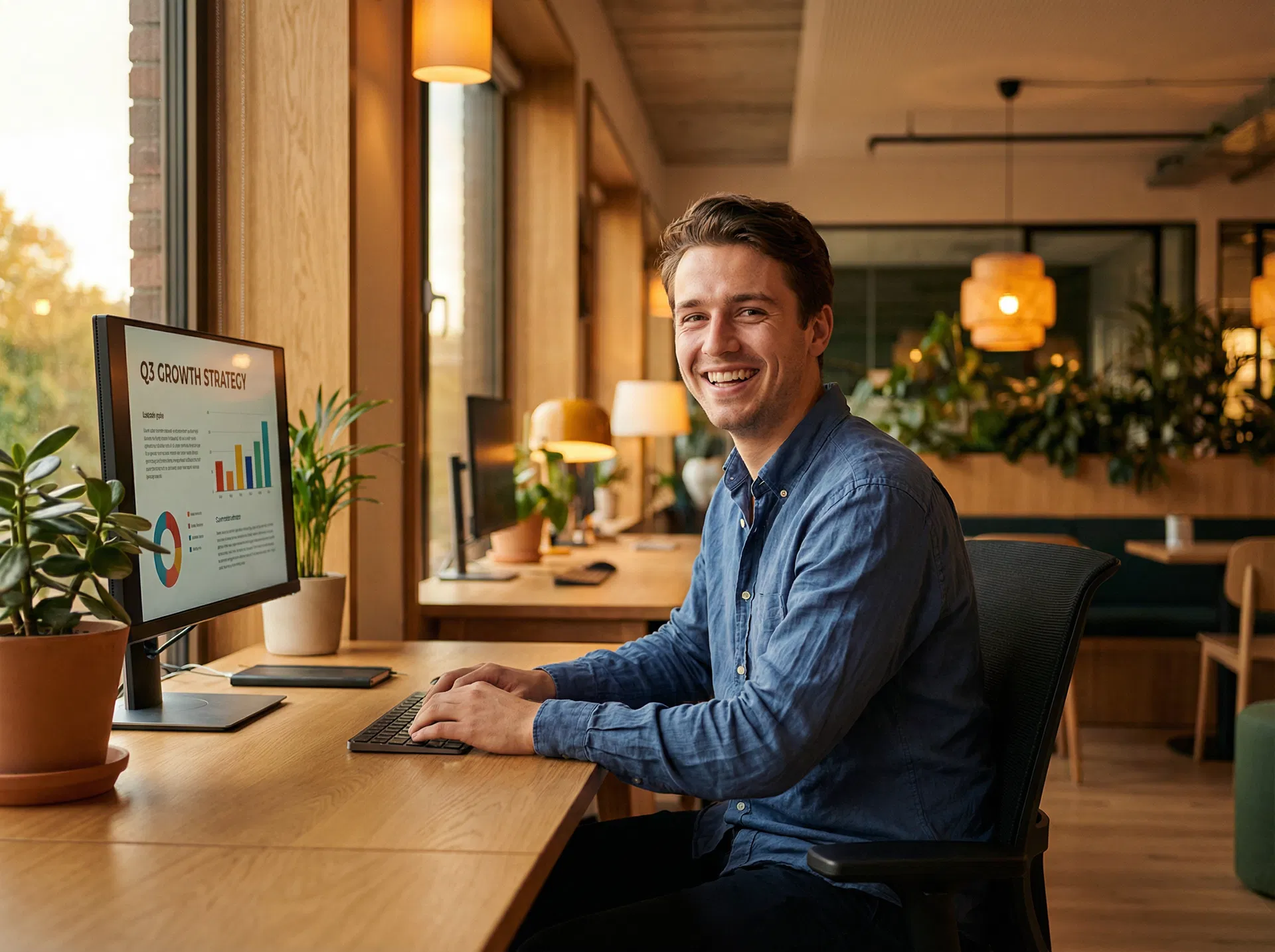 Carter Seitz, founder of InSeitz Marketing, in a modern office