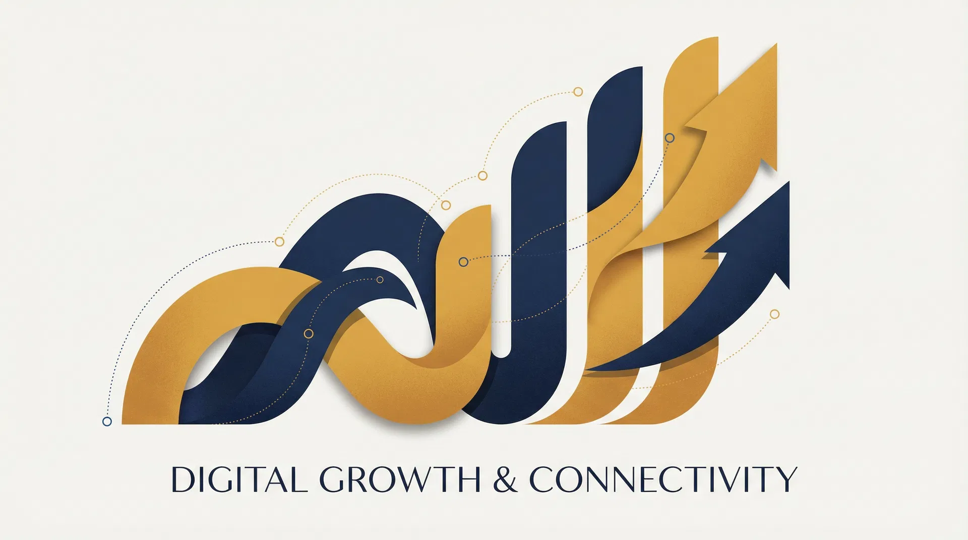 Abstract illustration of digital growth and connectivity