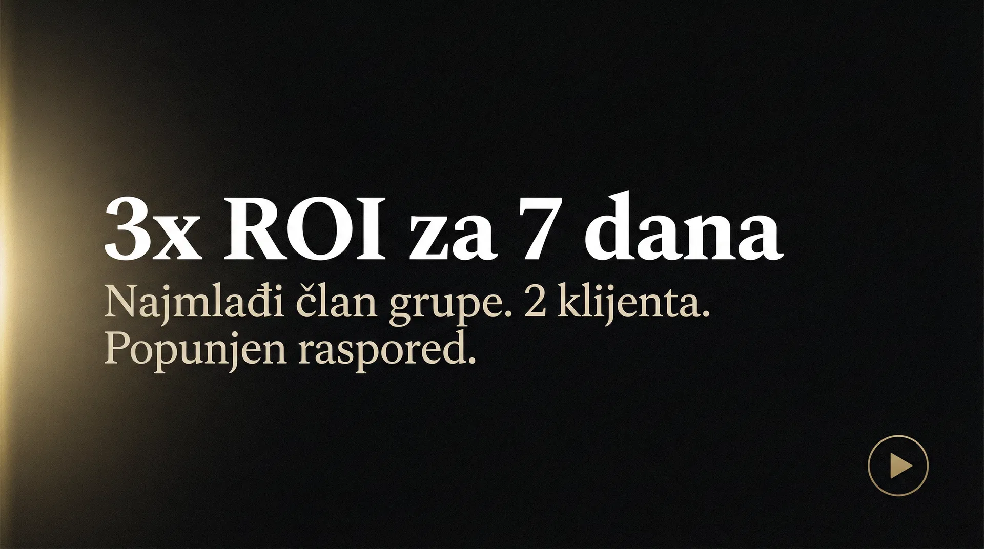3x ROI za 7 dana