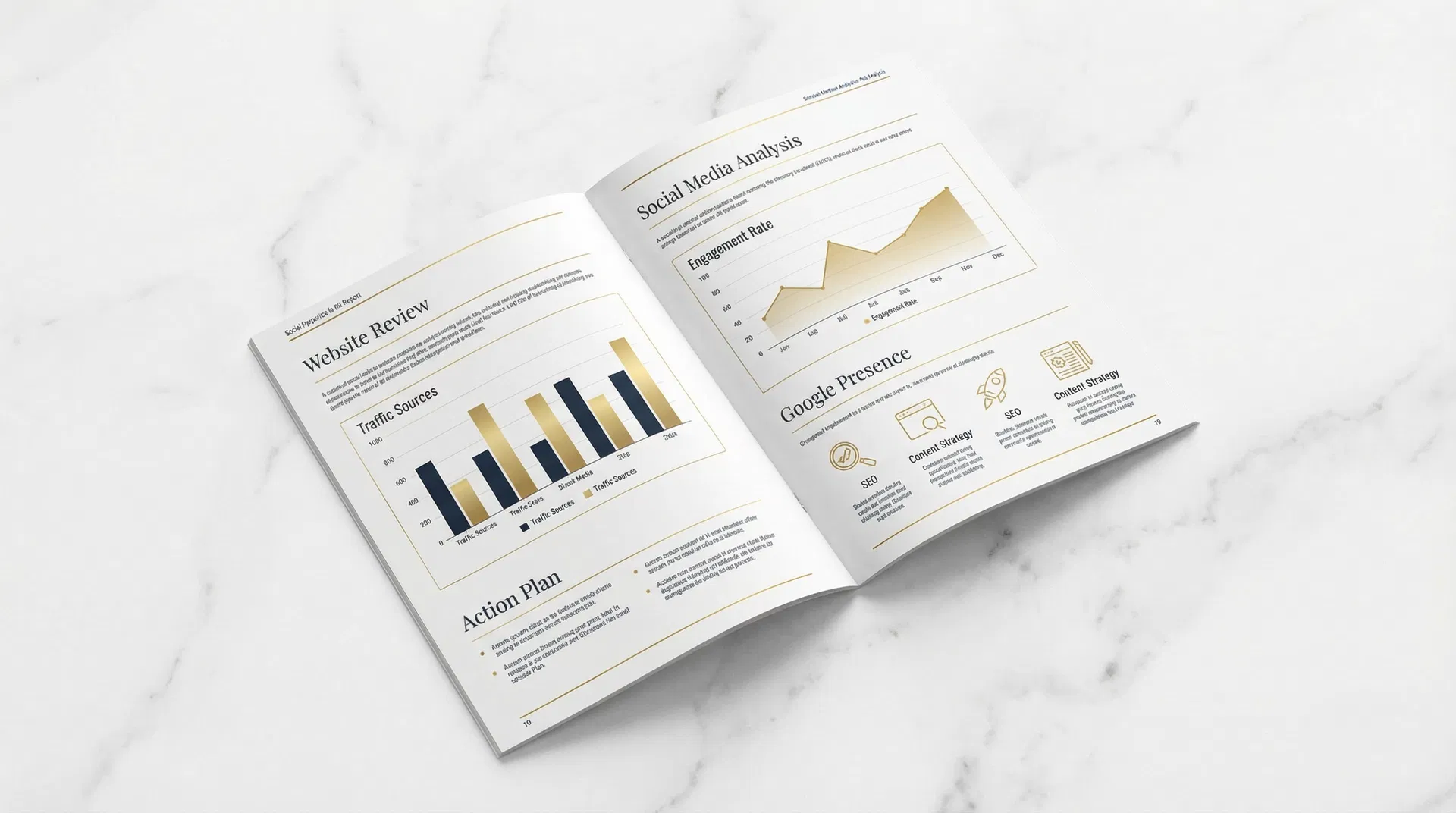 Online Presence and PR Report mock-up