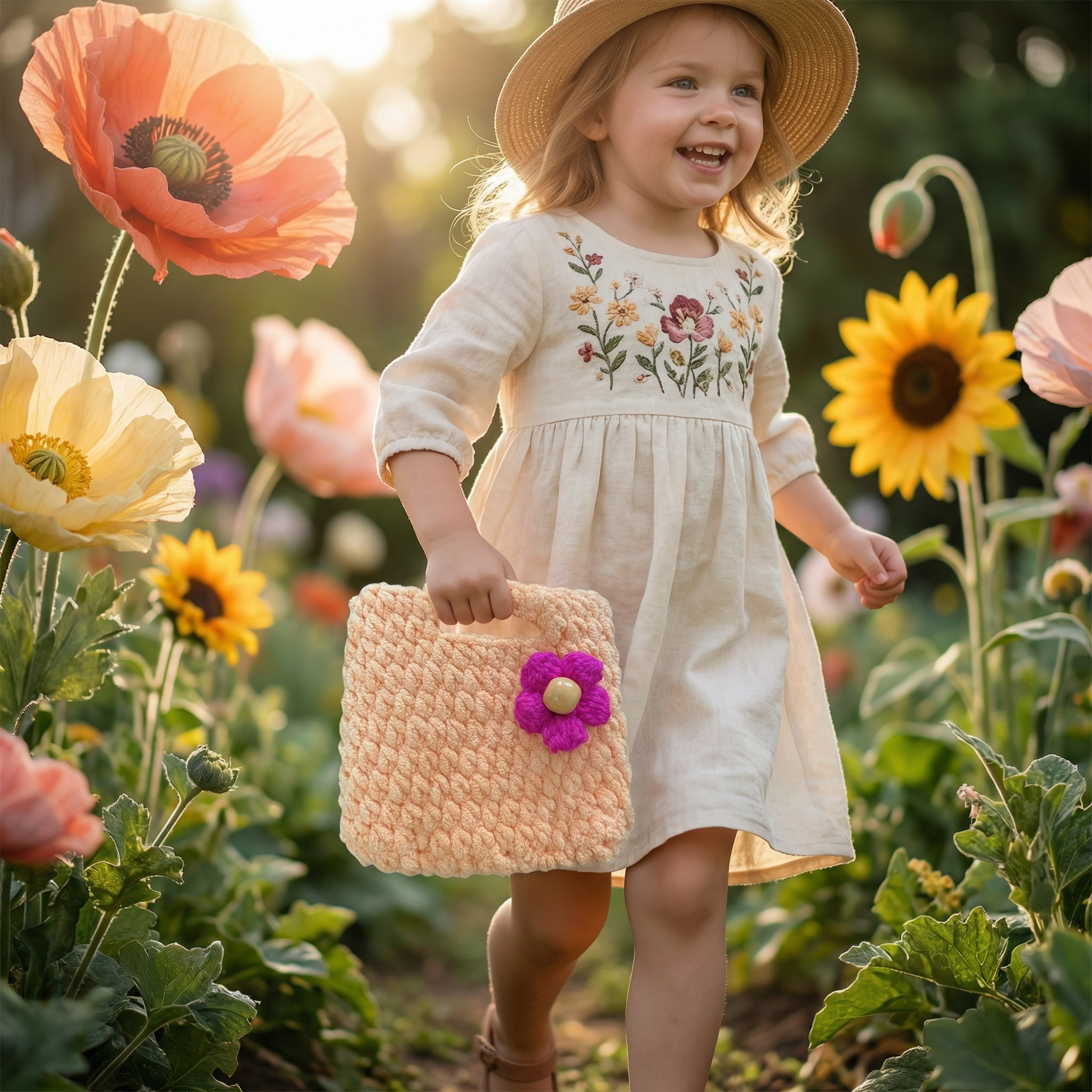 Light peach coloured handbag