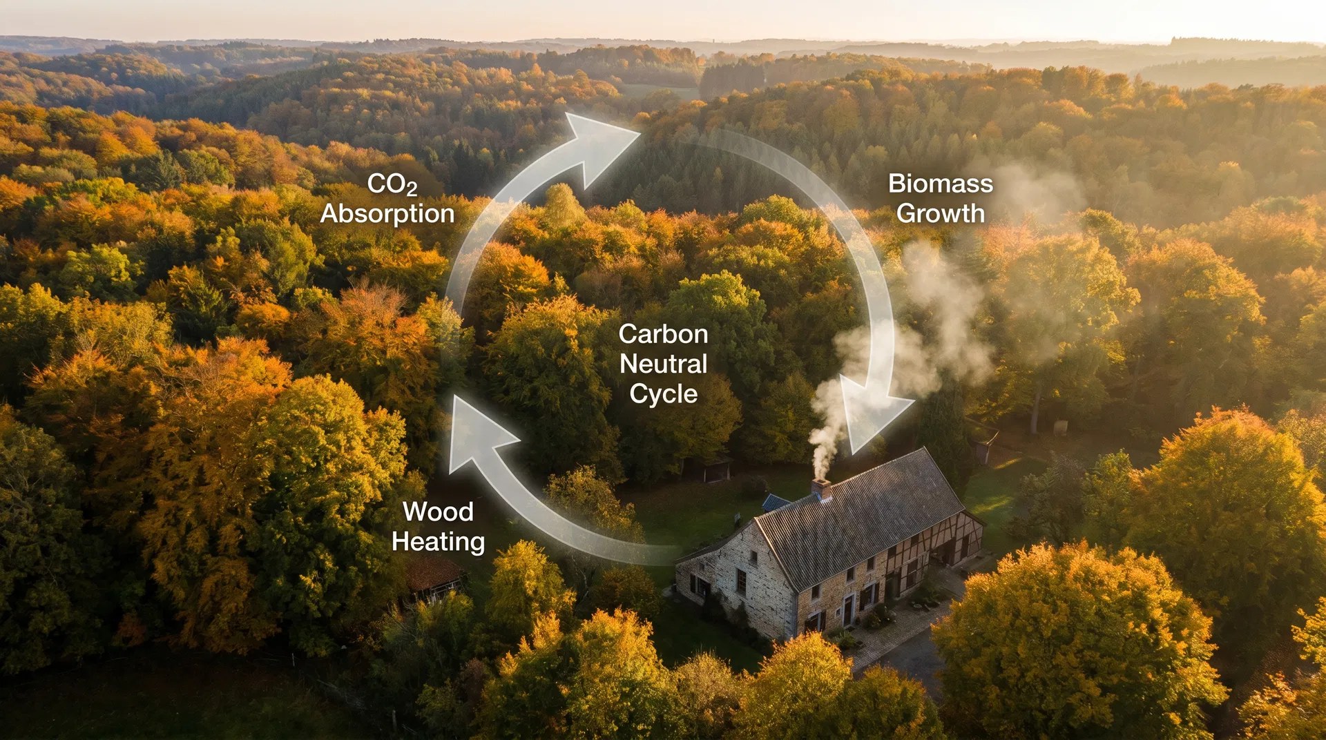 Waarom verwarmen met biomassa (hout en pellets) écht CO₂-neutraal is