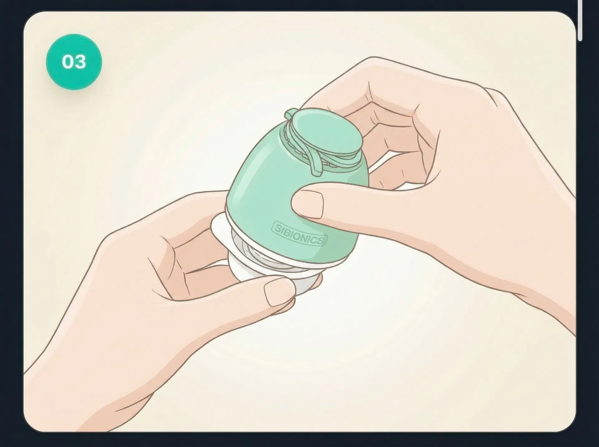 어플리케이터와 센서팩을 결합해요