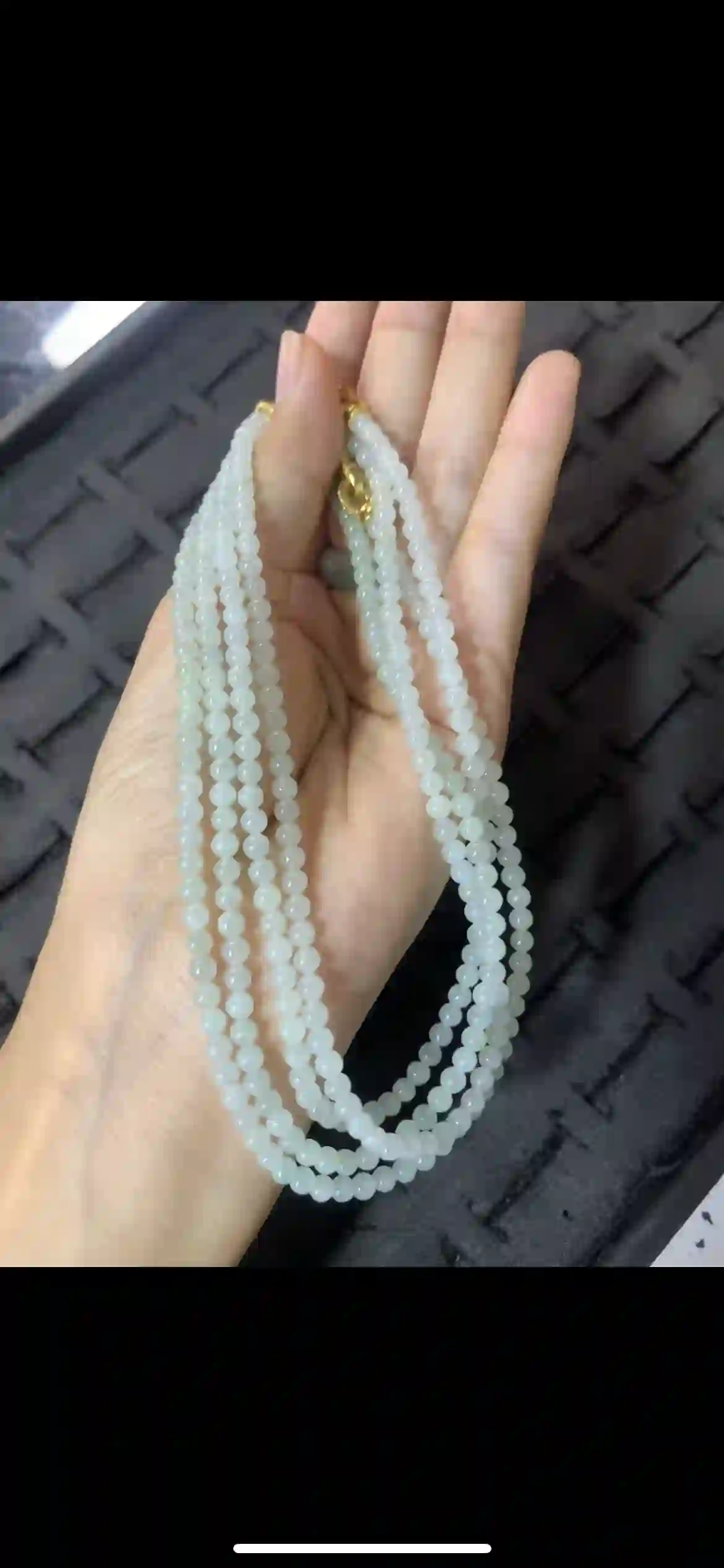 Fine Icy Pale Jadeite Multi‑Strand Bead Necklace | Myanmar Jadeite reference #26580001