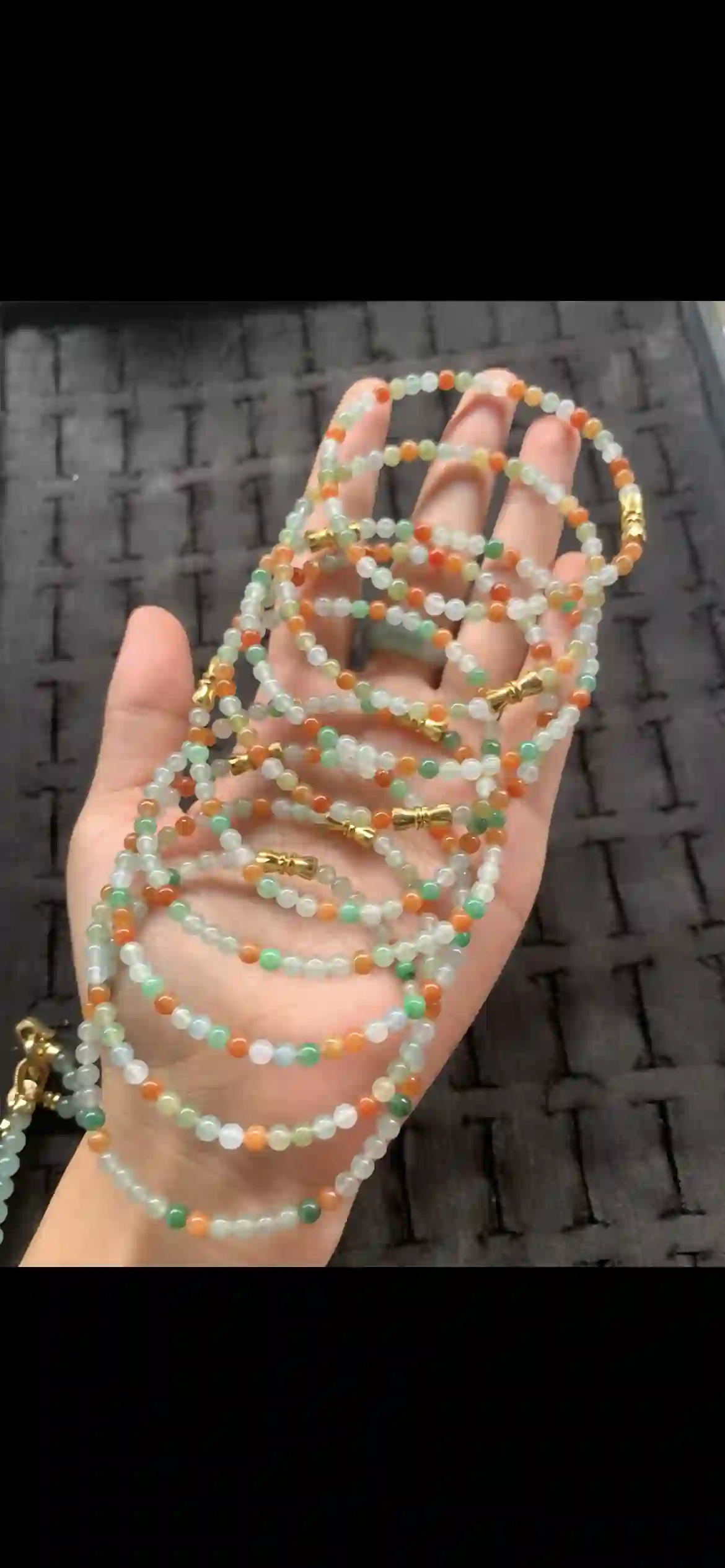Collection of Vibrant Multicolor Jade Bead Bracelets | Myanmar Jadeite reference #25710001