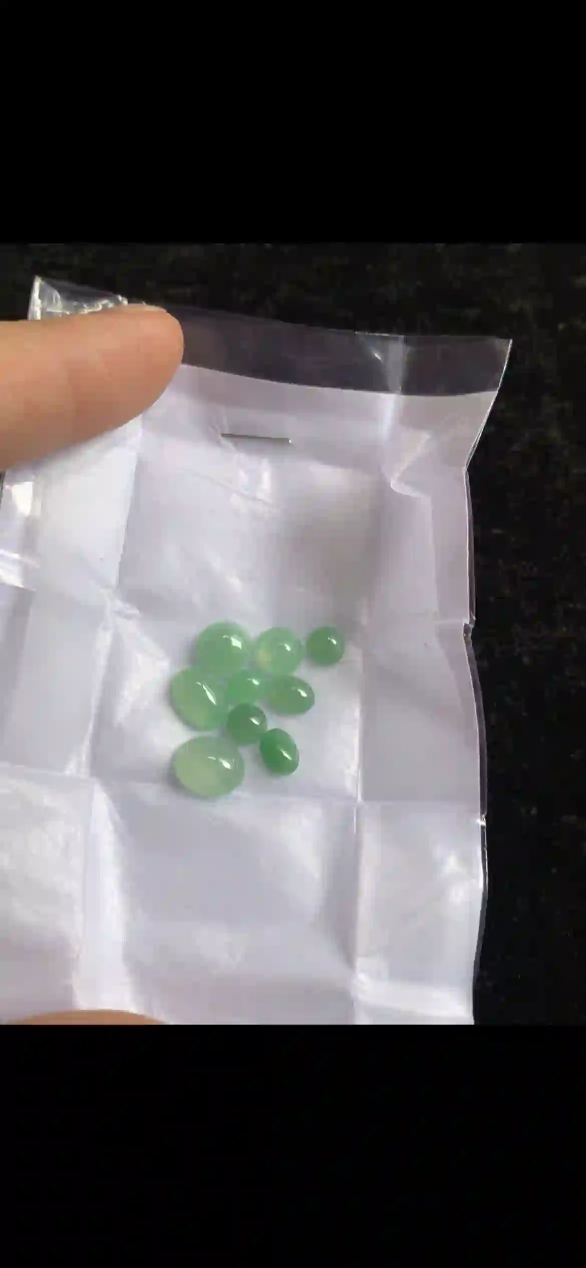 Collection of Fine Green Jade Cabochons — Oval & Round Gemstones | Myanmar Jadeite reference #33960001