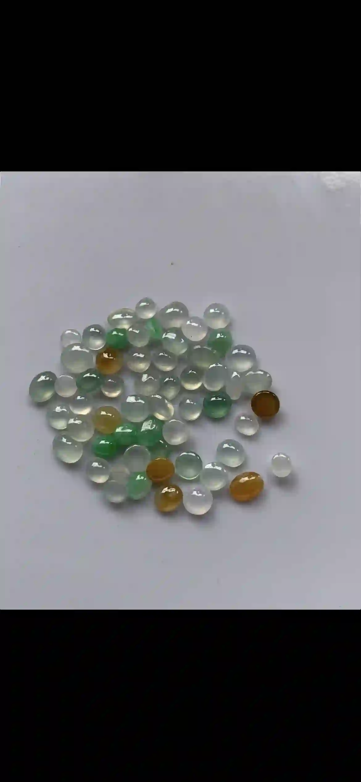 Natural Multi-Color Jadeite Cabochon Gemstone Set | Myanmar Jadeite reference #23580001