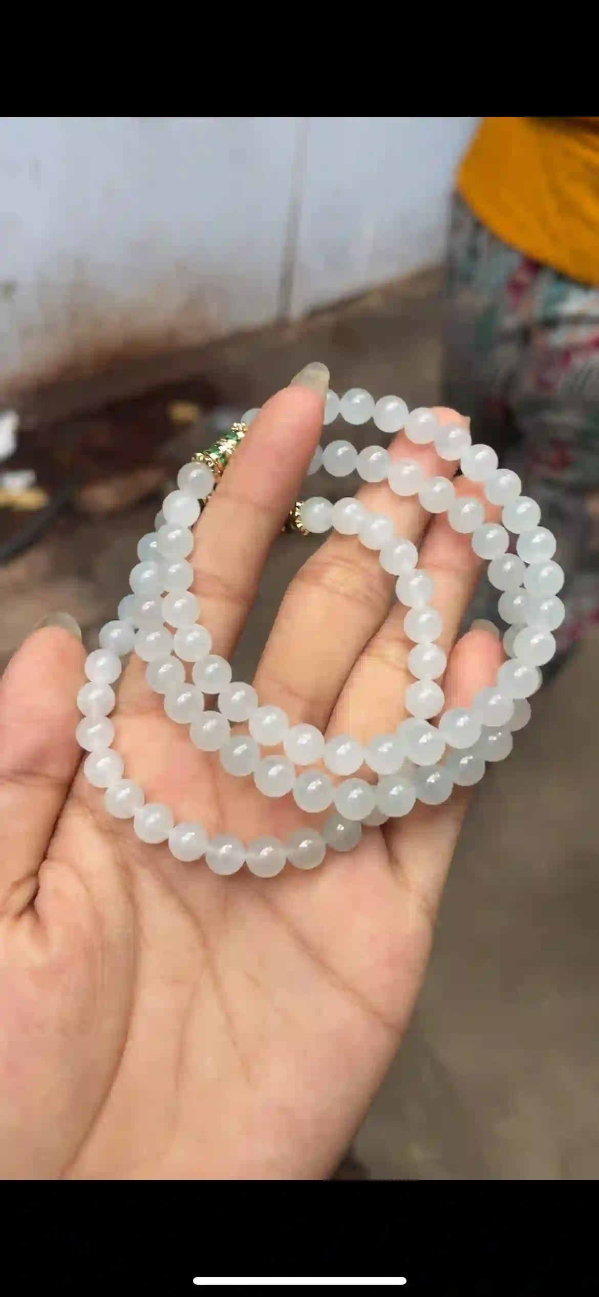  Icy Translucent Pale White‑Gray Jadeite Multi‑Wrap Bracelet & Strand | Myanmar Jadeite reference #8970002