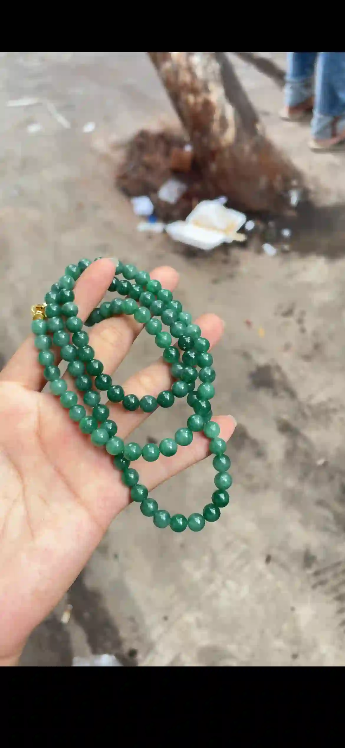 Deep Emerald Green Jade Long Necklace — Rich Uniform Hue | Myanmar Jadeite reference #33480001