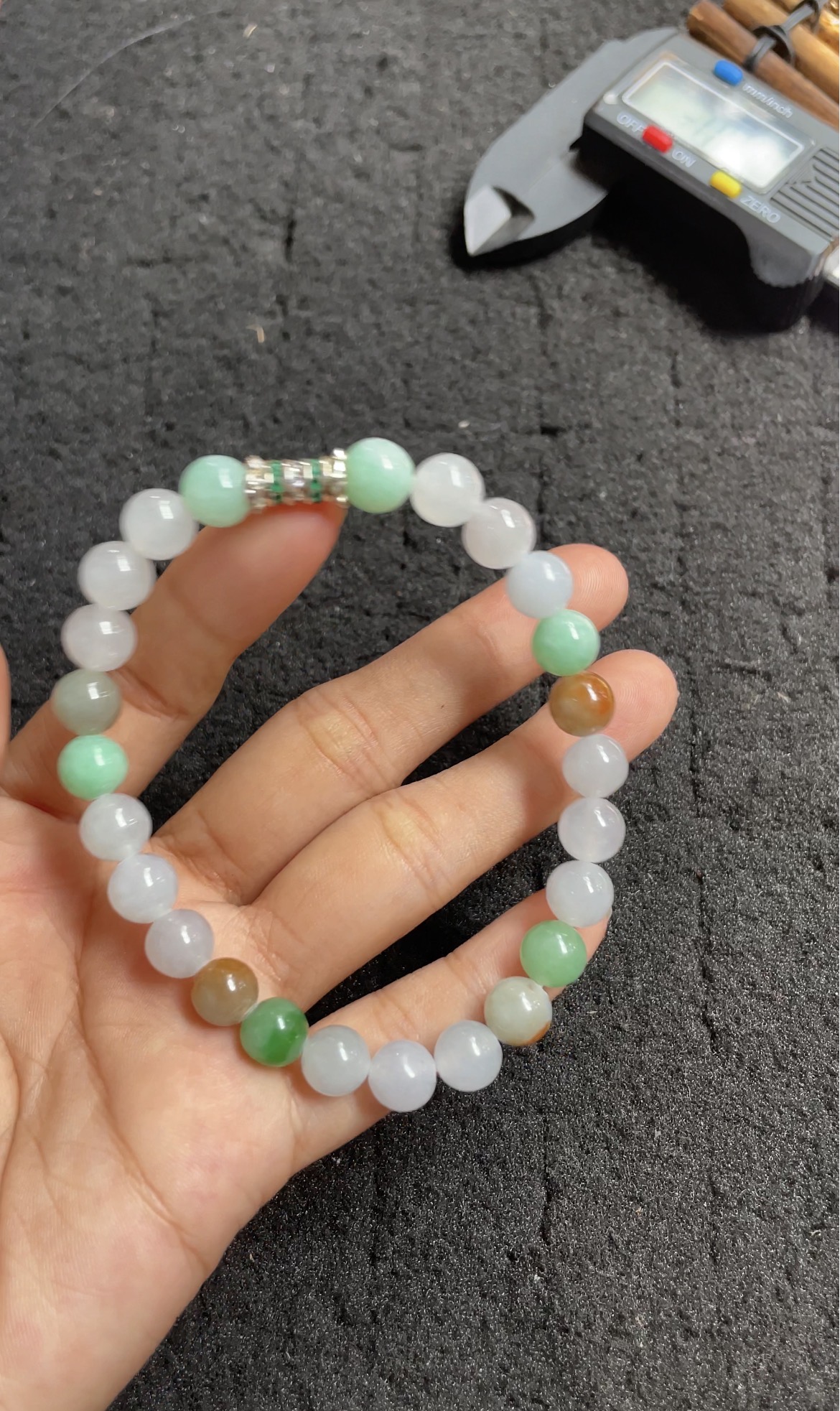 Multicolor Natural Jade Beaded Bracelet - Burmese Jadeite Type A from Hpakant, Myanmar | Myanmar Jadeite