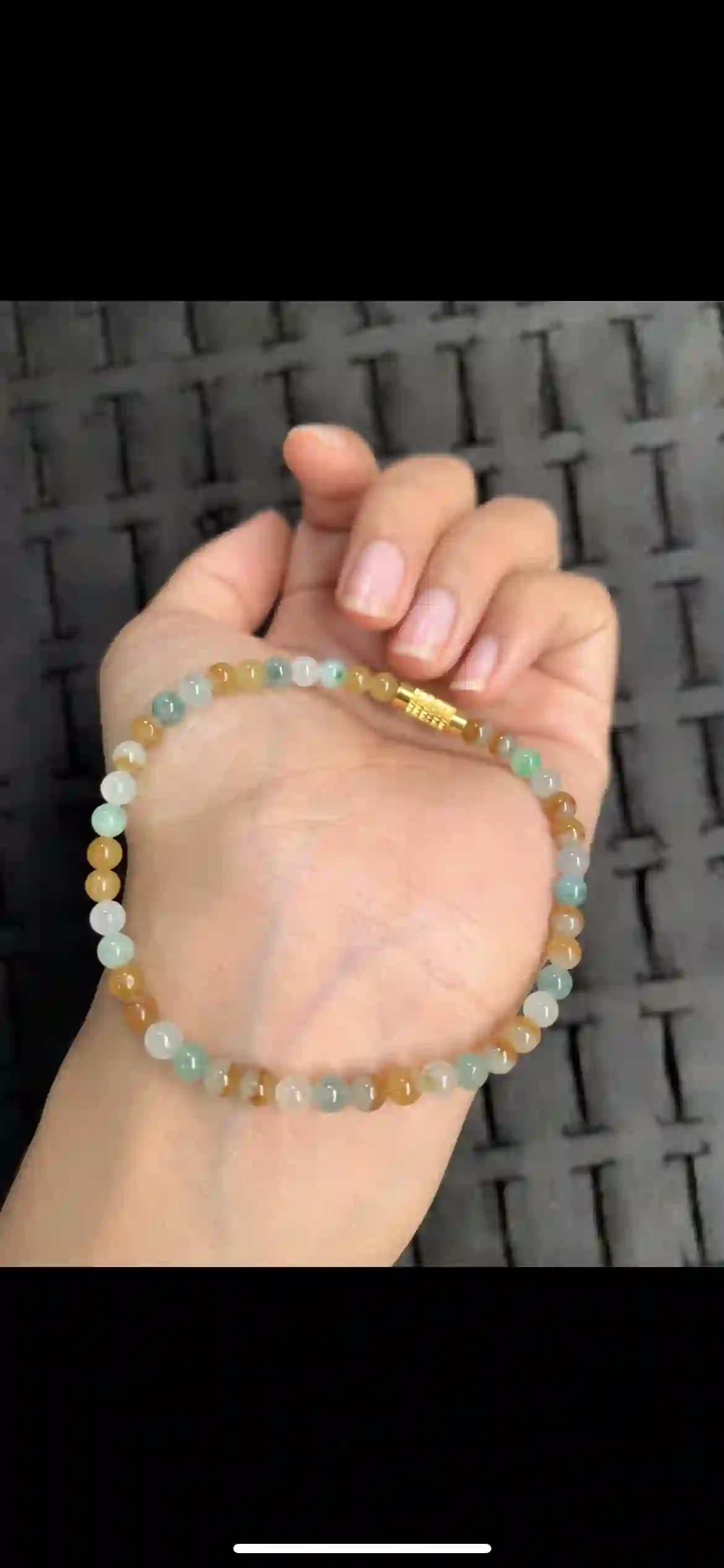 Icy Tri‑Color Jadeite Single‑Wrap Dainty Bracelet | Myanmar Jadeite reference #12810001