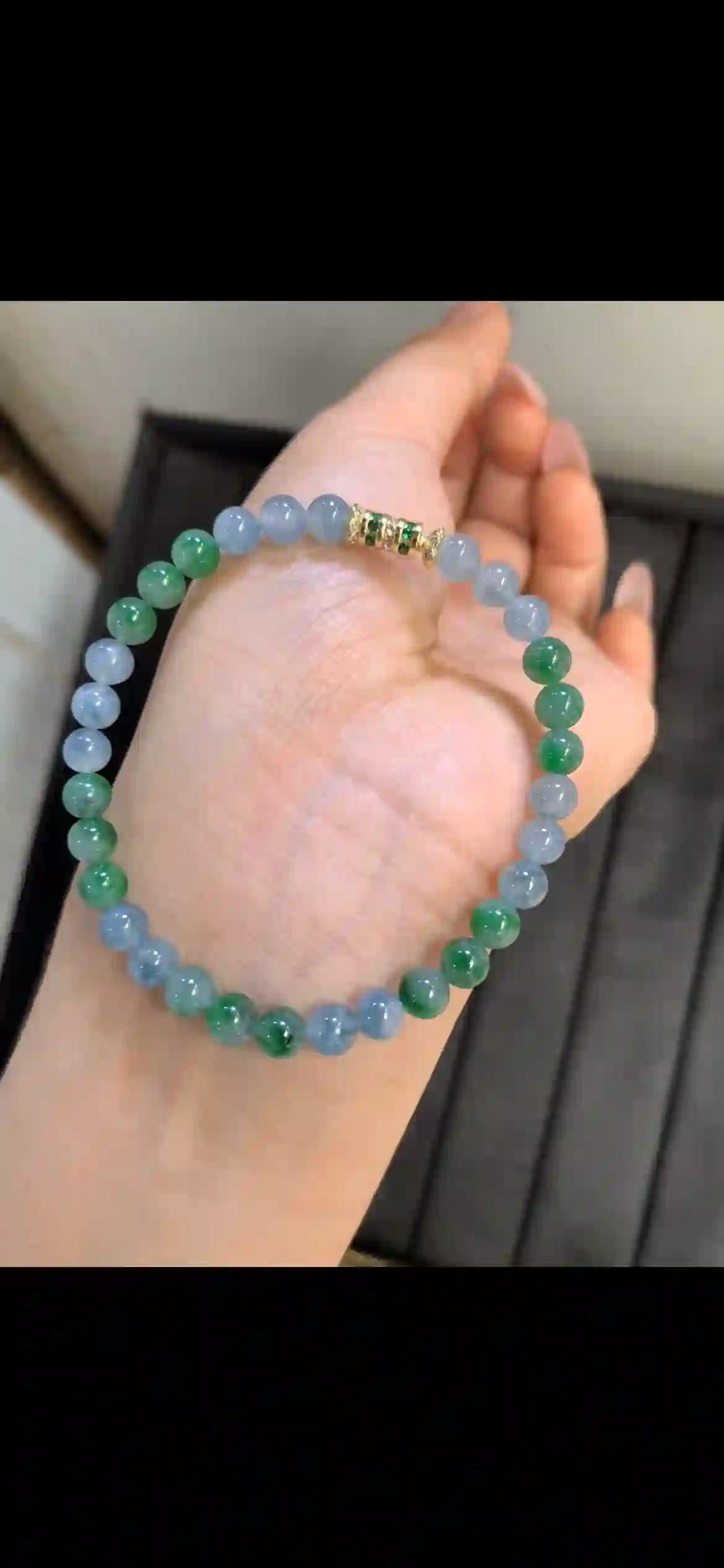 Gradient Icy Green Jadeite Multi‑Wrap Bracelet & Long Strand | Myanmar Jadeite reference #9120002