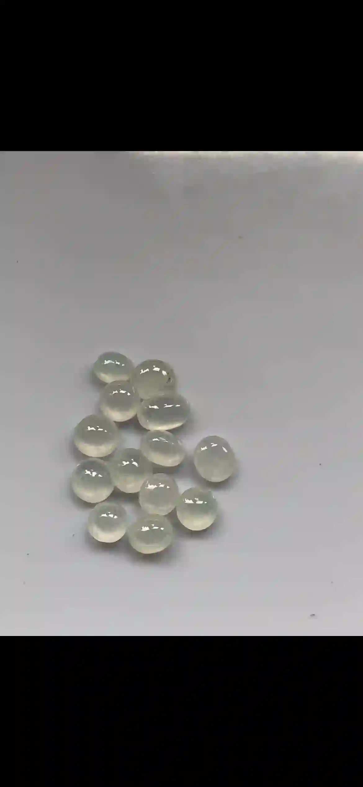 Collection of Icy Pale Translucent Oval & Round Loose Cabochons, view 2 | Myanmar Jadeite reference #25440001