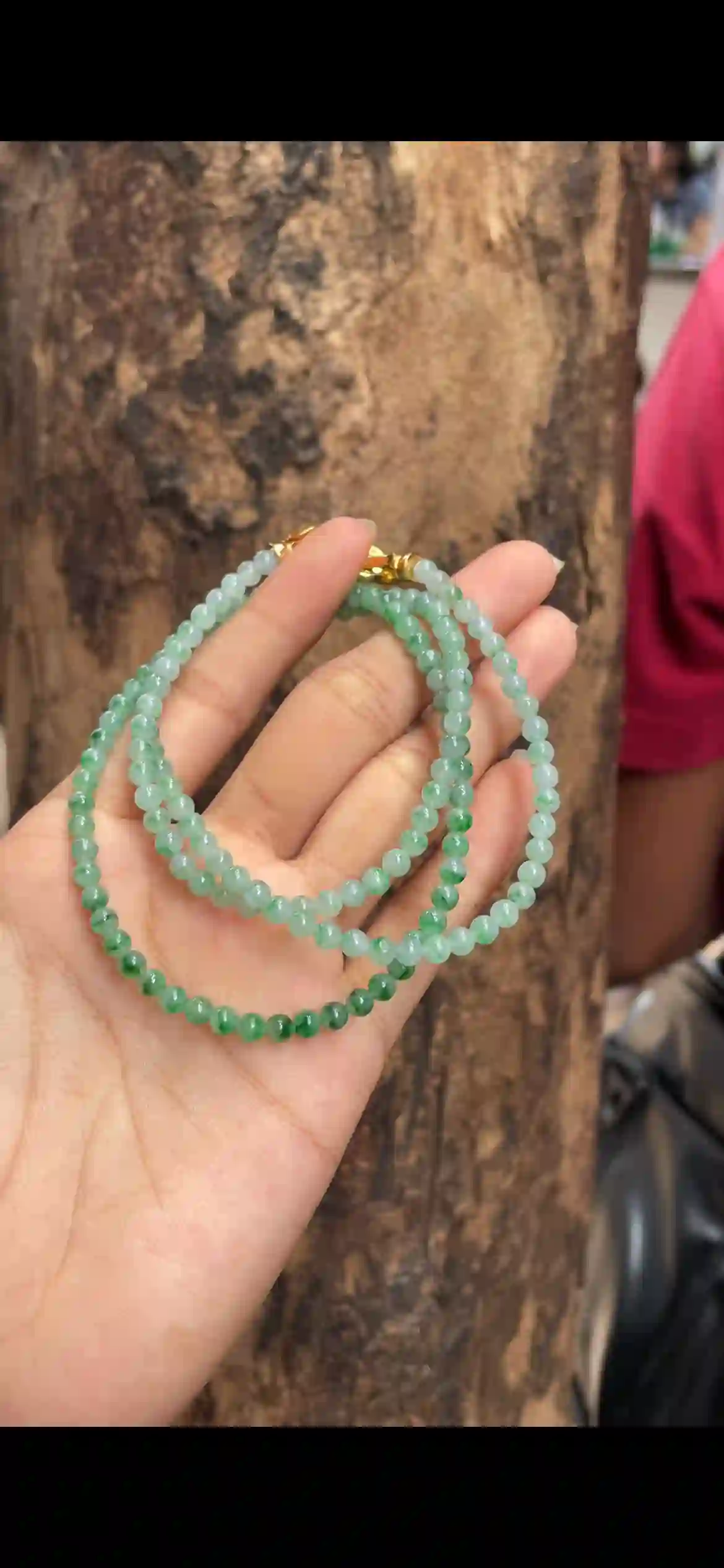 Icy Floating‑Green Jadeite Gradient Multi‑Wrap Strand | Myanmar Jadeite reference #9270001