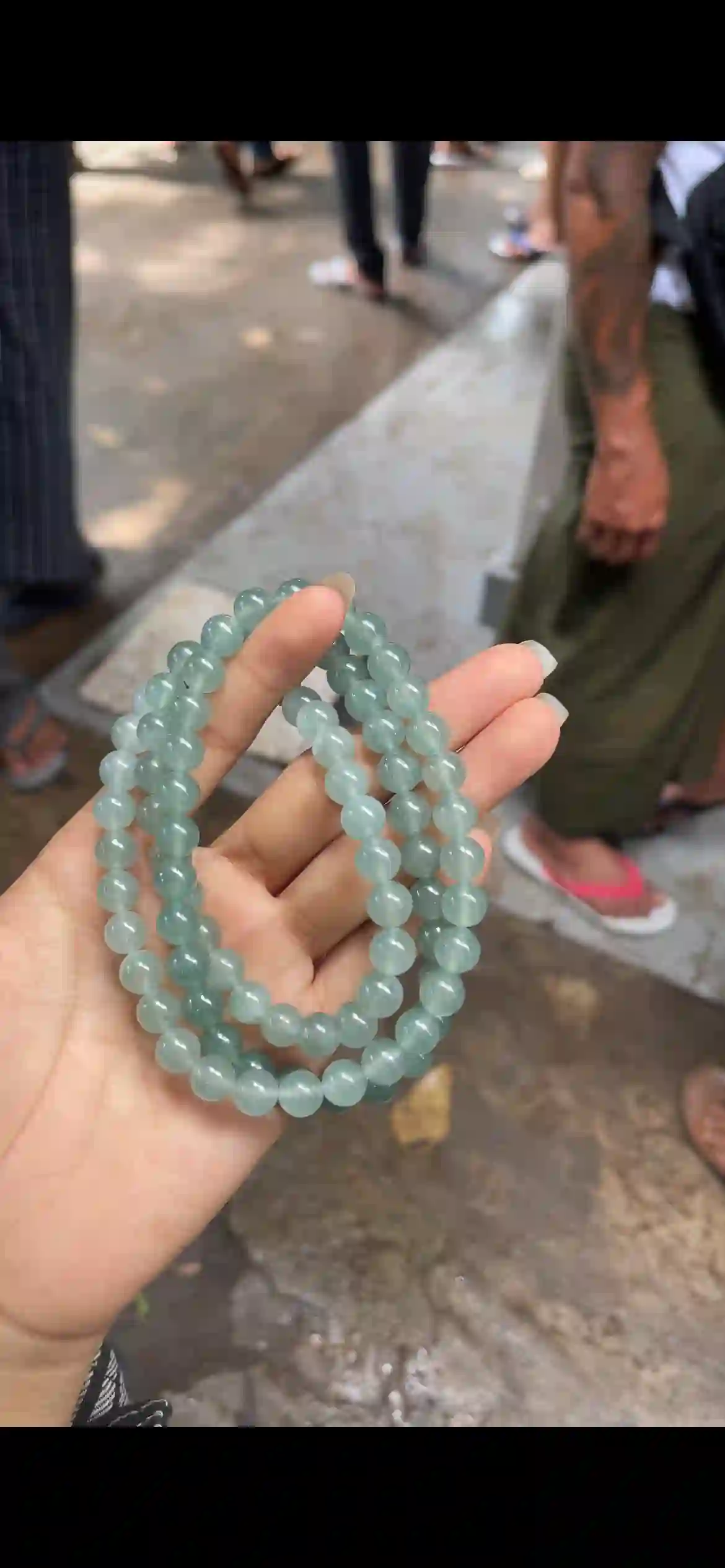  Icy Oil-Green Jadeite Multi-Wrap Bracelet & Necklace, view 2 | Myanmar Jadeite reference #8550002